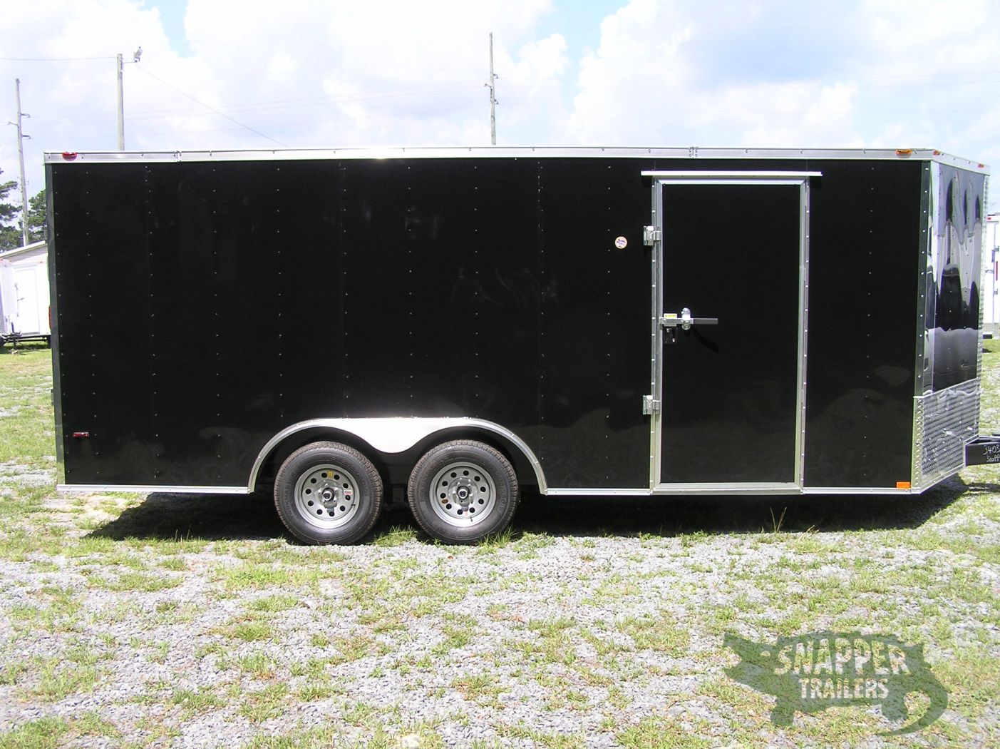 Freedom Trailers 8.5x18 TA Trailer - Black, Ramp, Side Door, D-Rings - Image 8