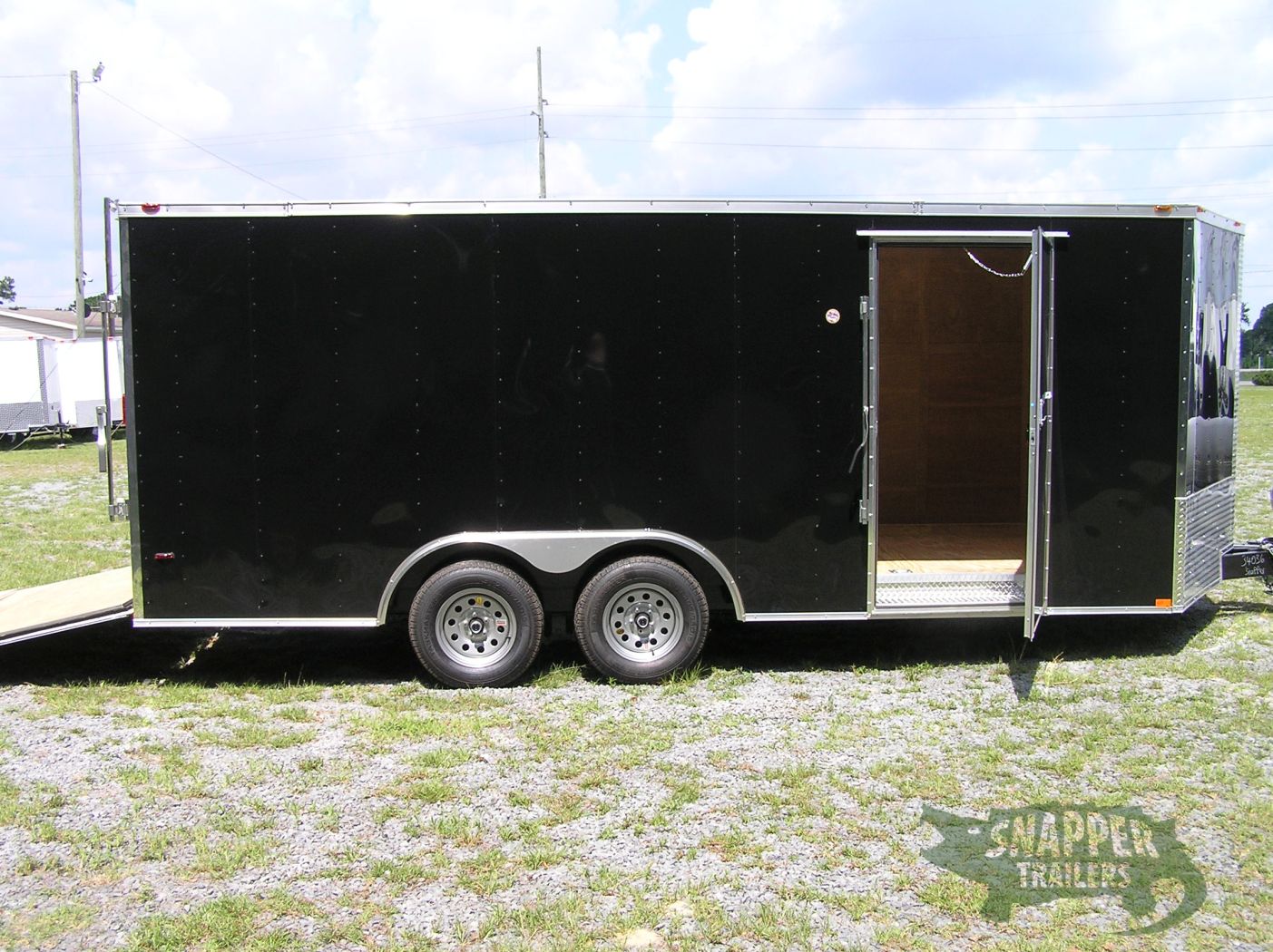 Freedom Trailers 8.5x18 TA Trailer - Black, Ramp, Side Door, D-Rings - Image 7