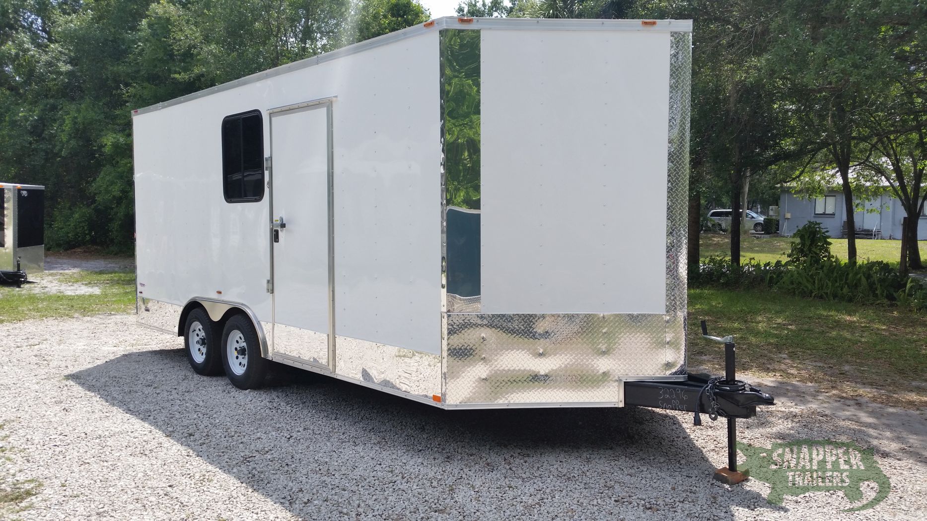 Freedom Trailers Custom 8.5x18 TA Trailer - White, Ramp, Side Door, D-Rings, Electrical Package, E-Track, and Much More - Image 10