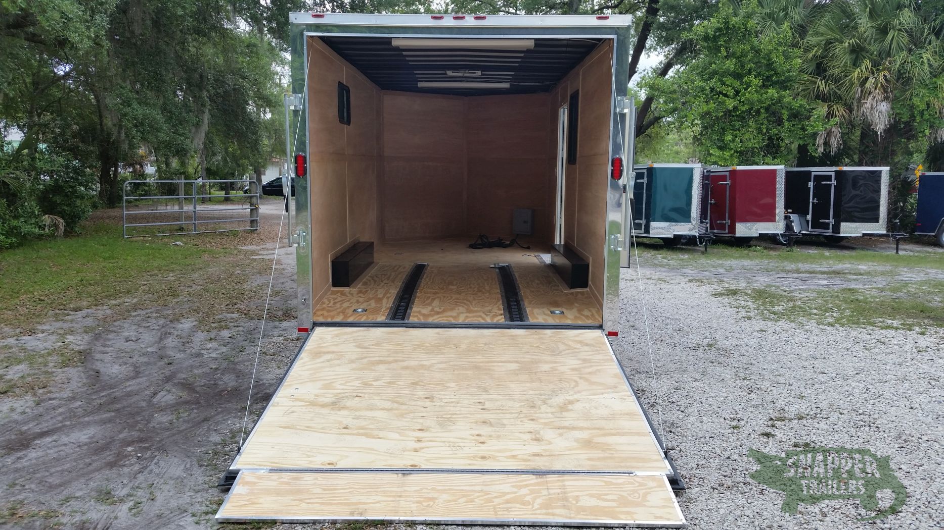 Freedom Trailers Custom 8.5x18 TA Trailer - White, Ramp, Side Door, D-Rings, Electrical Package, E-Track, and Much More - Image 5