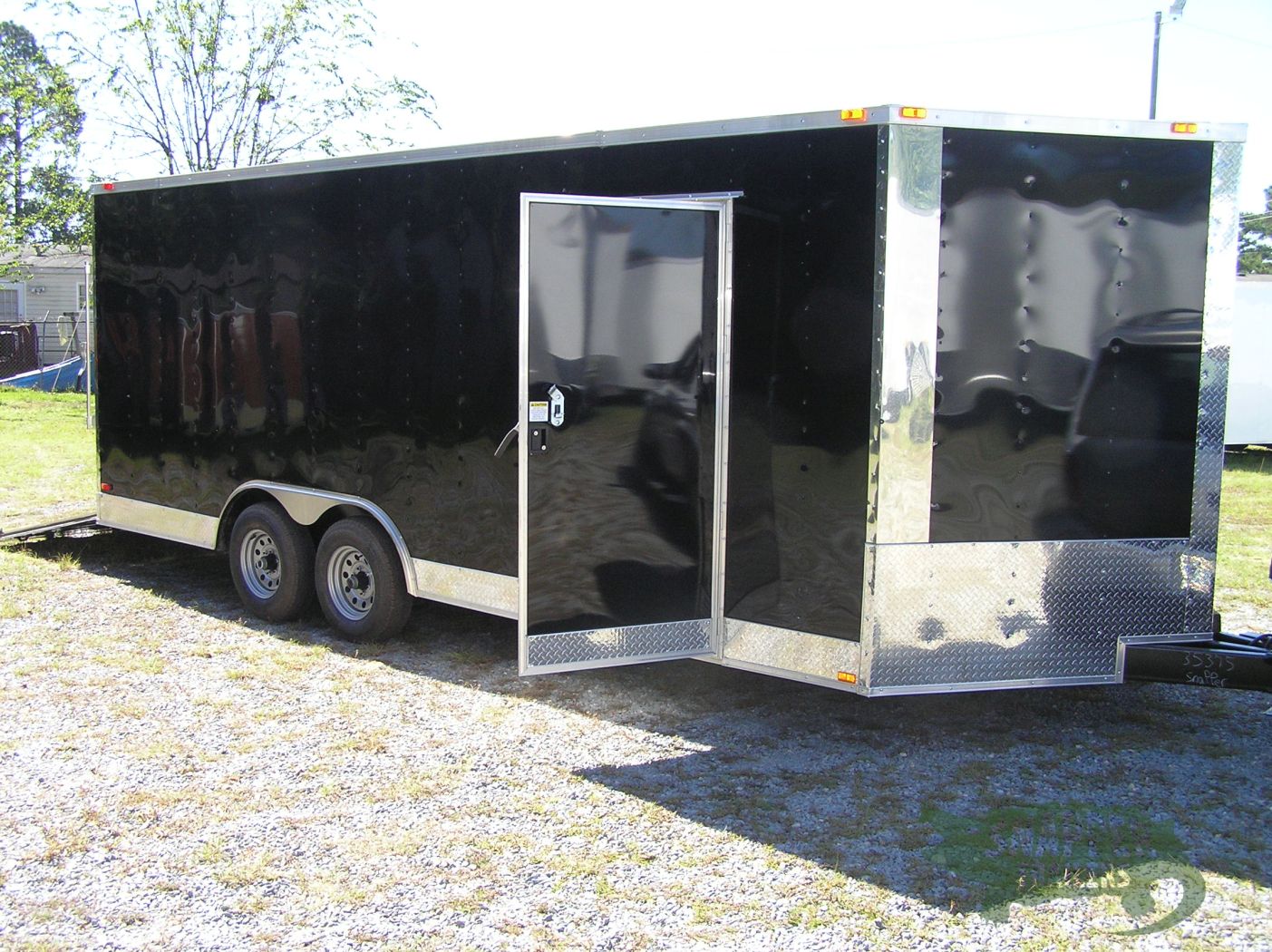 Freedom Trailers 8.5x20 TA Trailer - Black, Ramp, Side Door, 5K Axles, D-Rings, Extra Height - Image 5