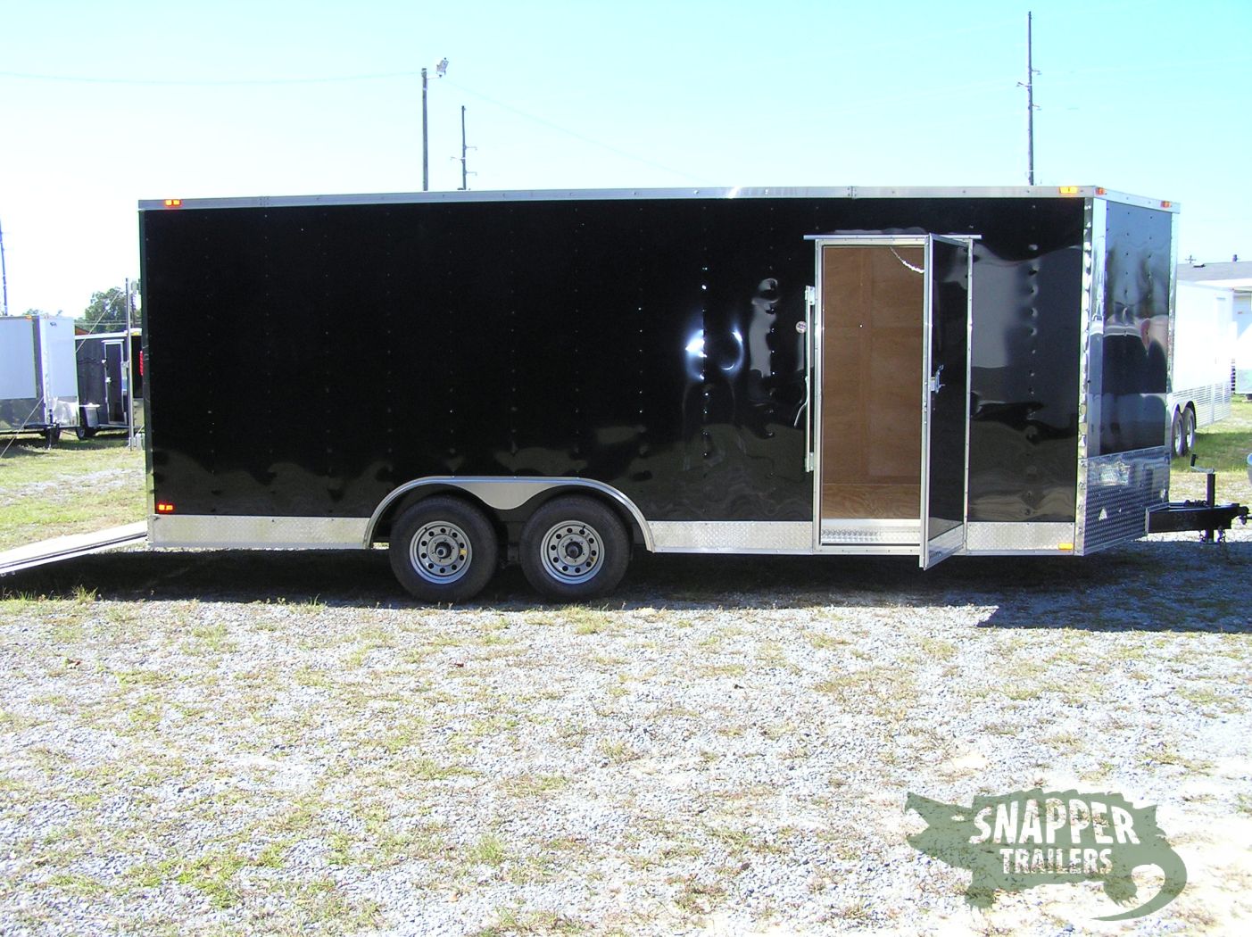 Freedom Trailers 8.5x20 TA Trailer - Black, Ramp, Side Door, 5K Axles, D-Rings, Extra Height - Image 9