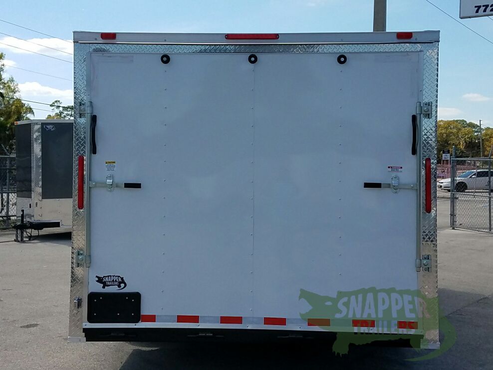 Freedom Trailers 8.5x20 TA Trailer - White, Ramp, Side Door, 5K Axles, D-Rings - Image 7