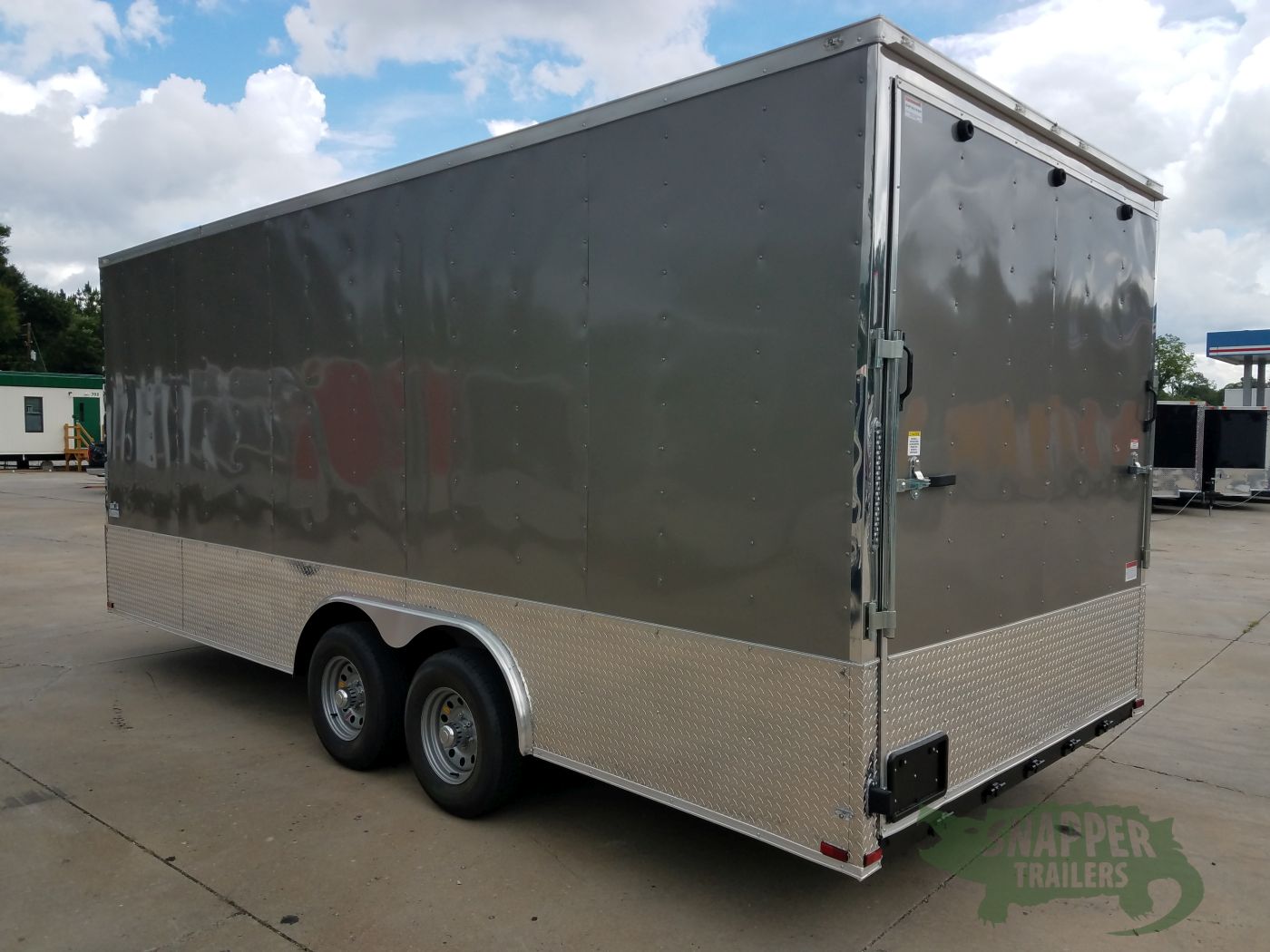 Quality Cargo 8.5x20 TA Trailer - Pewter, Heavy Duty Ramp, Side Door, D-Rings, 5K Axles, Extra Height - Image 4