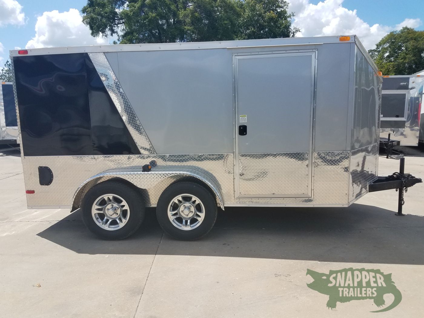 South Georgia Cargo 7x12 TA Trailer - SilverBlack, Torsion Axles, E-Track, Reduced Height, Additional Options