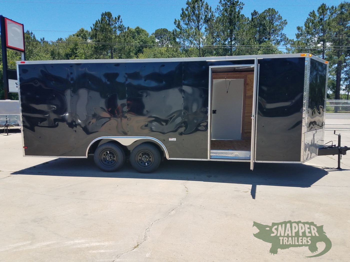 South Georgia Cargo 8.5x20 TA Trailer - Black, Ramp, Two Side Doors - Image 7