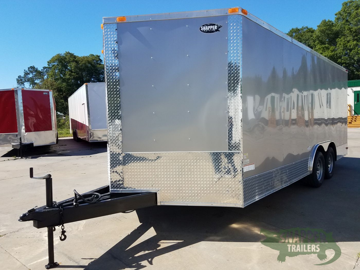 South Georgia Cargo 8.5x18 TA Trailer - Champagne, Ramp, Side Door, Extended Tongue, ATP Wrap, LED Lighting