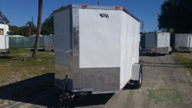 Alternative view of Freedom Trailers 6x10 SA Trailer - White, Ramp, Side Door, Extra Height