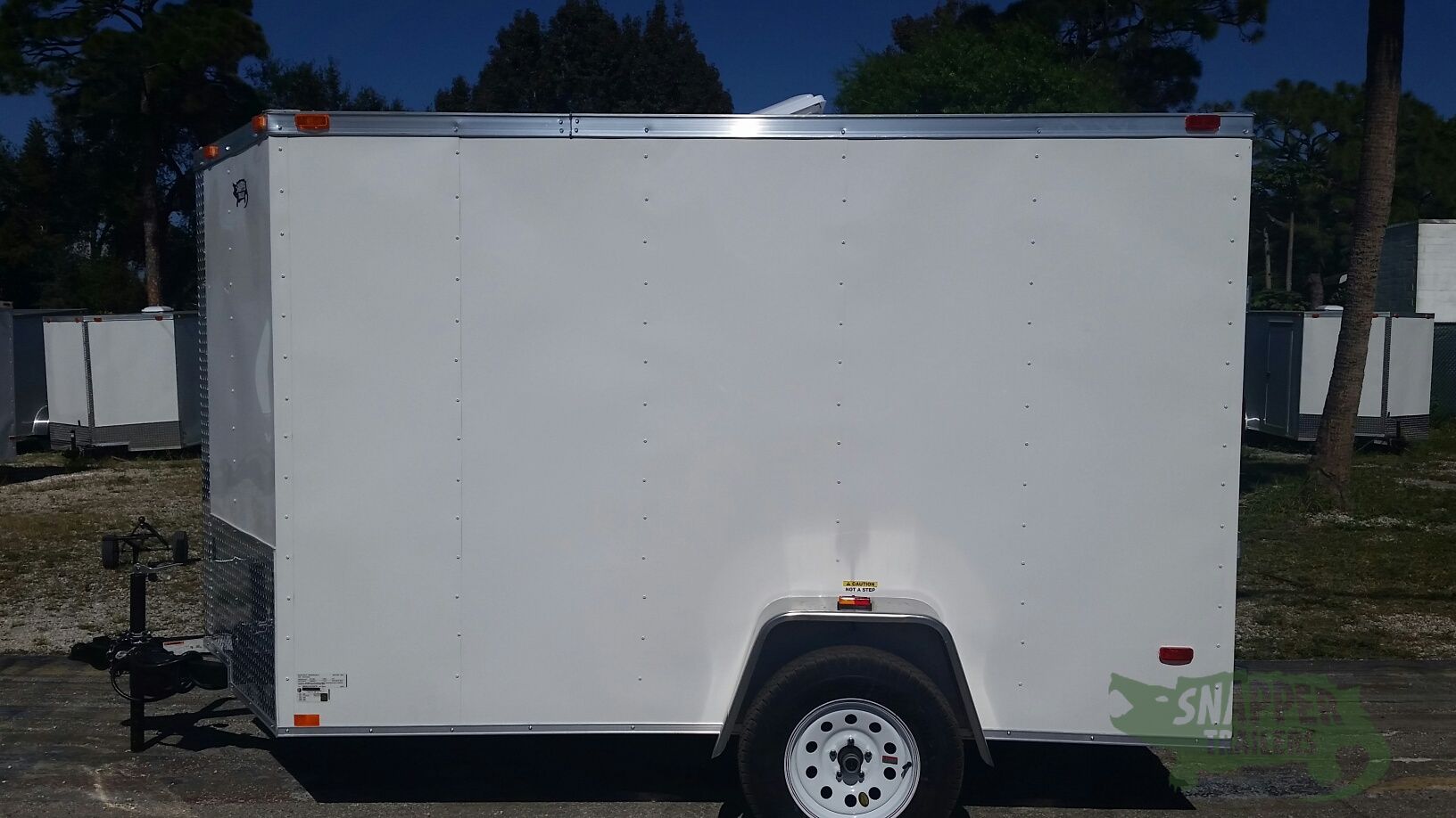 Freedom Trailers 6x10 SA Trailer - White, Ramp, Side Door, Extra Height - Image 3
