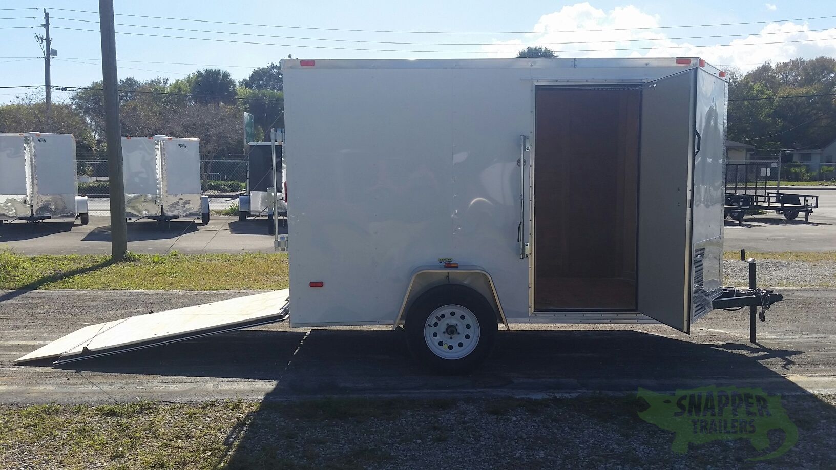 Freedom Trailers 6x10 SA Trailer - White, Ramp, Side Door, Extra Height - Image 10