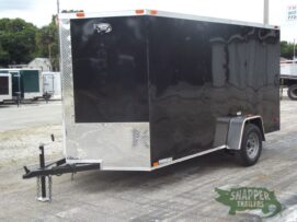 Alternative view of Freedom Trailers 6x12 SA Trailer - Black, Ramp, Side Door, Extra Height