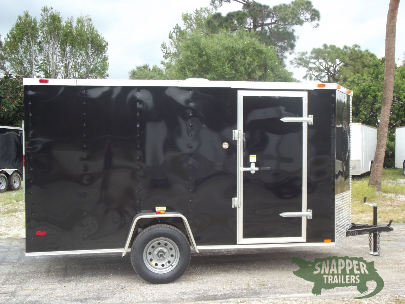 Freedom Trailers 6x12 SA Trailer - Black, Ramp, Side Door, Extra Height