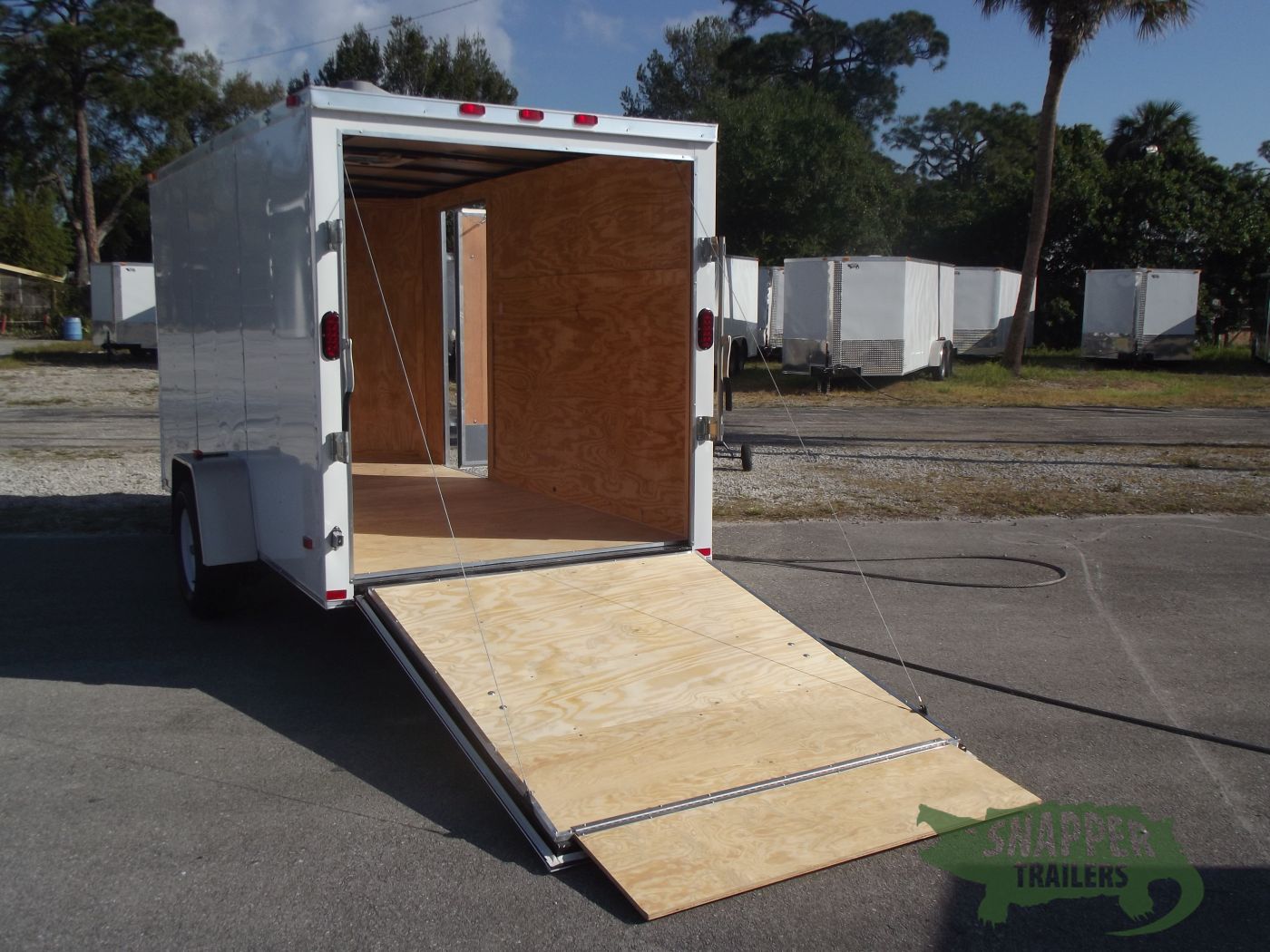 Freedom Trailers 6x12 SA Trailer - White, Ramp, Side Door, Extra Height - Image 4