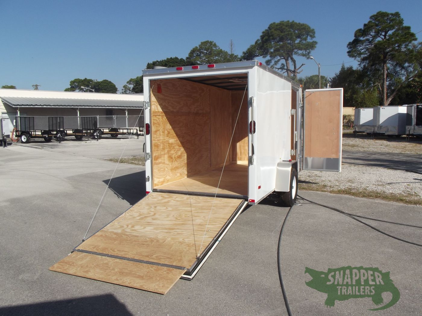 Freedom Trailers 6x12 SA Trailer - White, Ramp, Side Door, Extra Height - Image 8