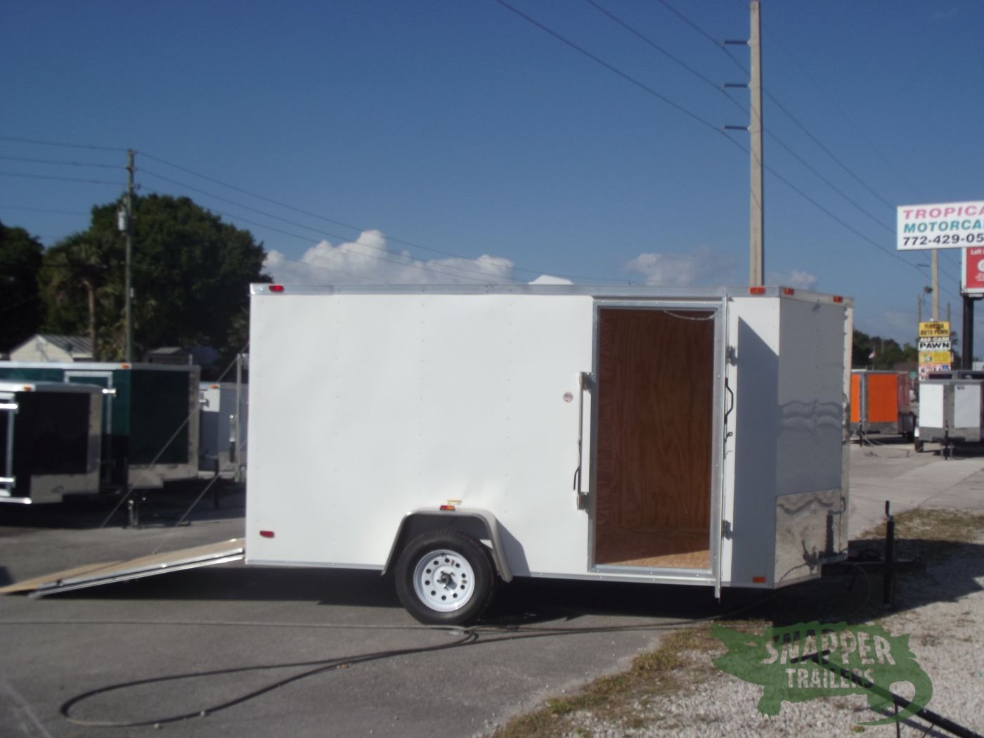 Freedom Trailers 6x12 SA Trailer - White, Ramp, Side Door, Extra Height - Image 10