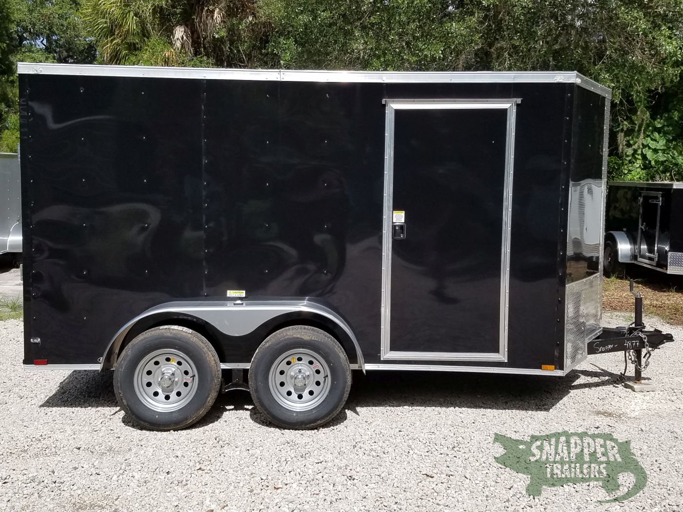 Quality Cargo 6x12 TA Trailer - Black, Ramp, Side Door, Extra Height