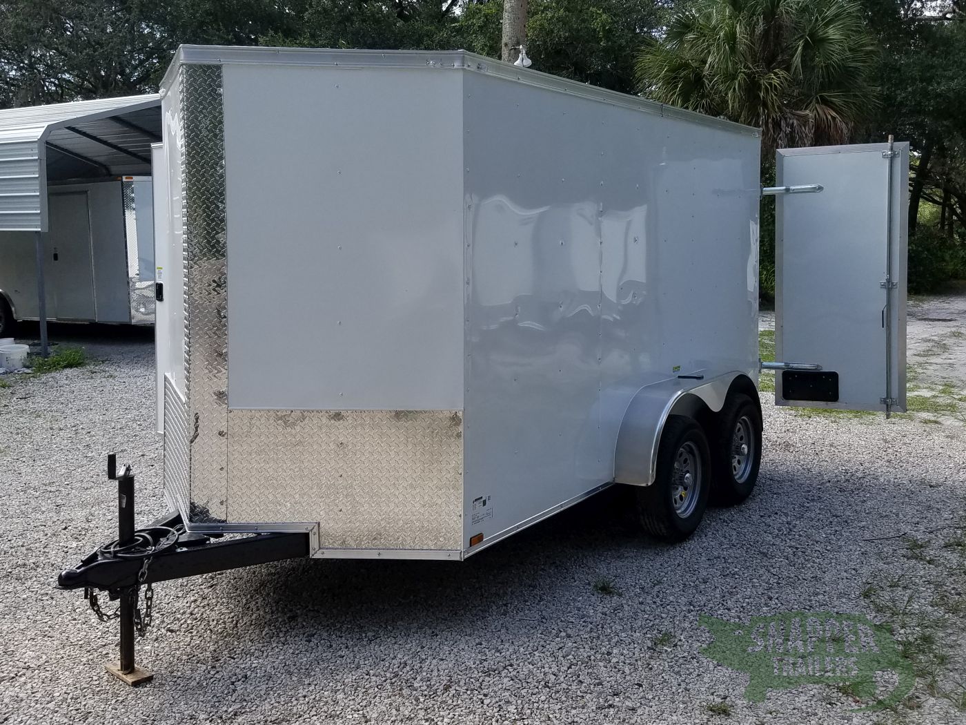 Quality Cargo 6x12 TA Trailer - White, Double Doors, Side Door, Extra Height - Image 2