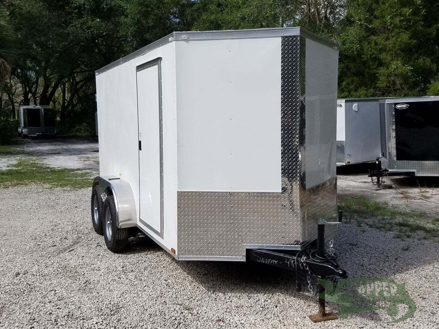 Quality Cargo 6x12 TA Trailer - White, Double Doors, Side Door, Extra Height - Image 15