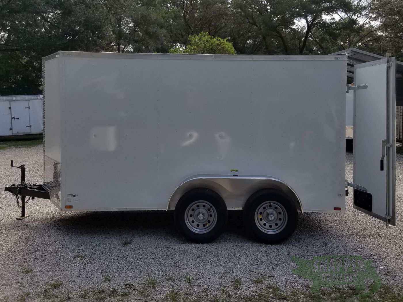 Quality Cargo 6x12 TA Trailer - White, Double Doors, Side Door, Extra Height - Image 4