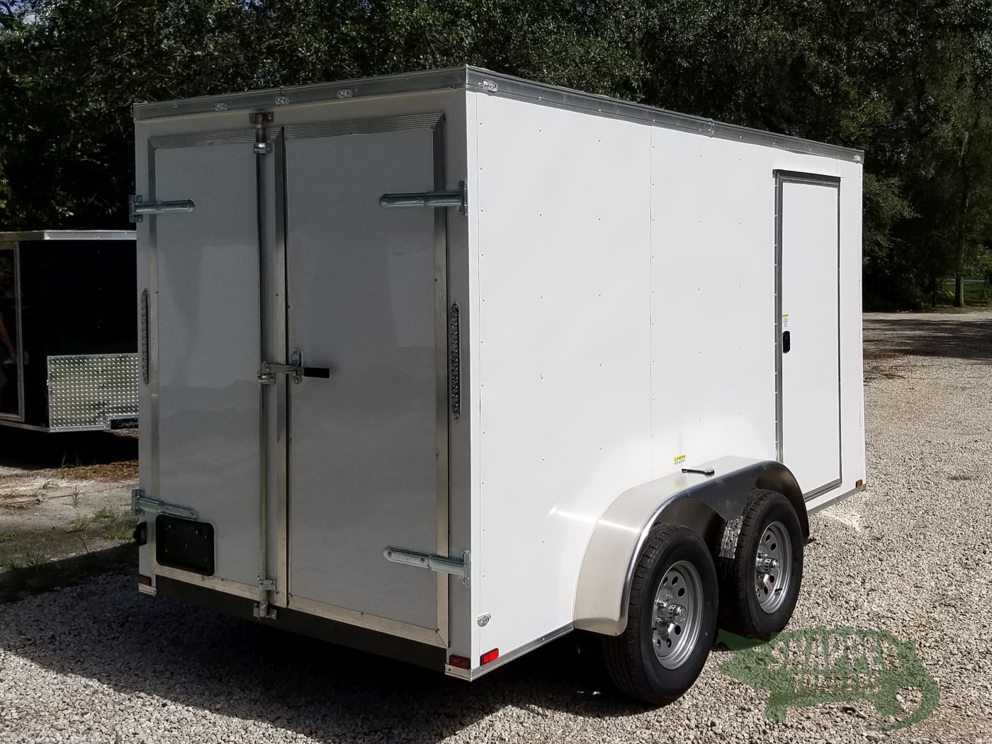 X Ta Trailer White Double Doors Side Door Extra Height