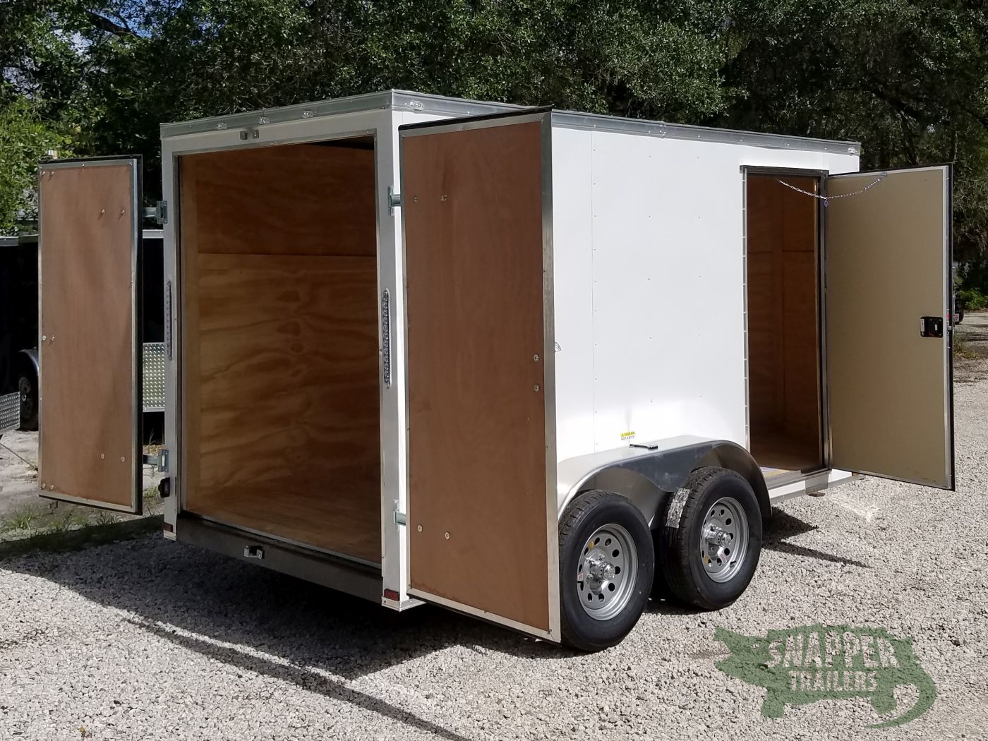 Quality Cargo 6x12 TA Trailer - White, Double Doors, Side Door, Extra Height - Image 10