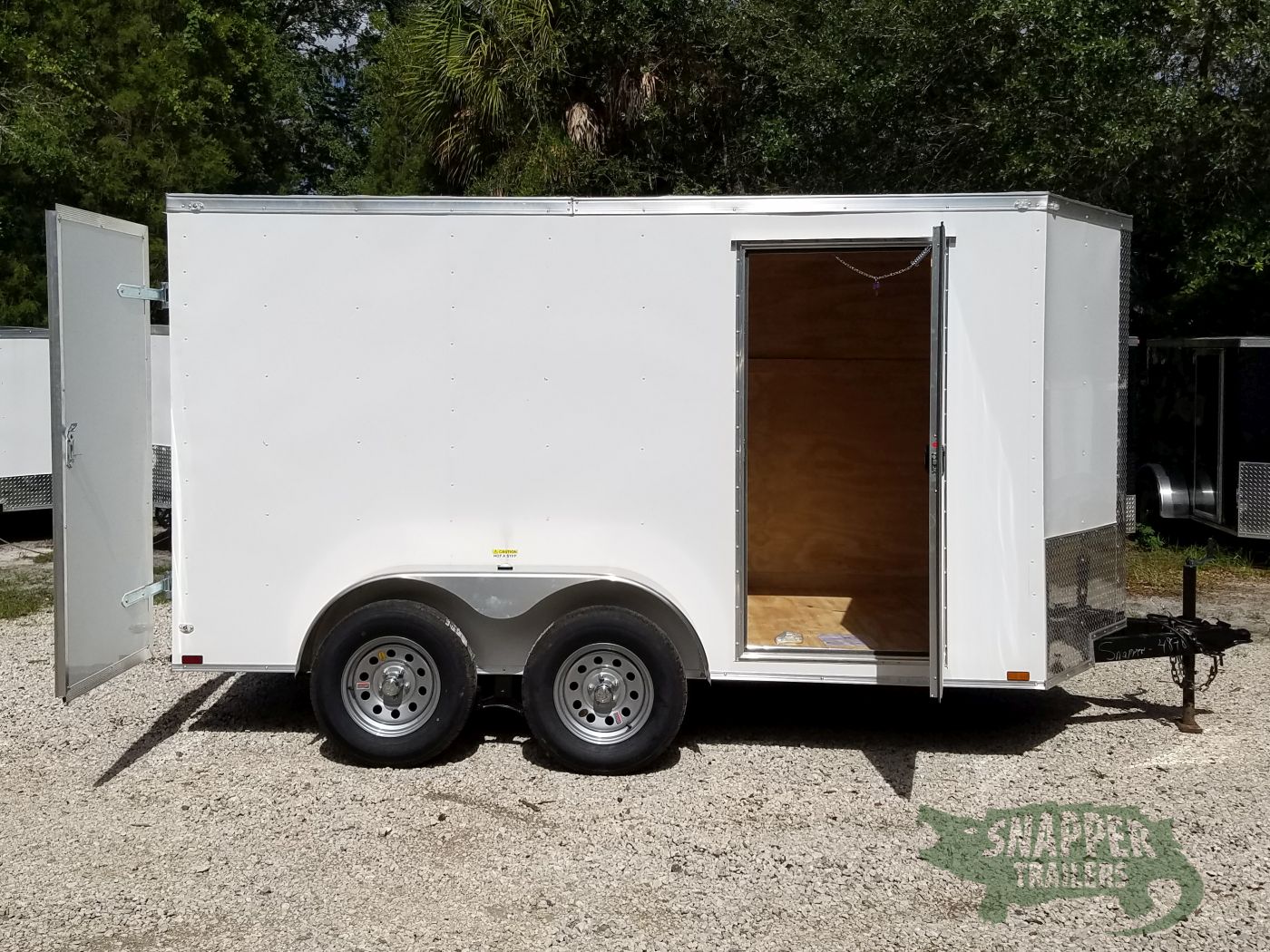 Quality Cargo 6x12 TA Trailer - White, Double Doors, Side Door, Extra Height - Image 12