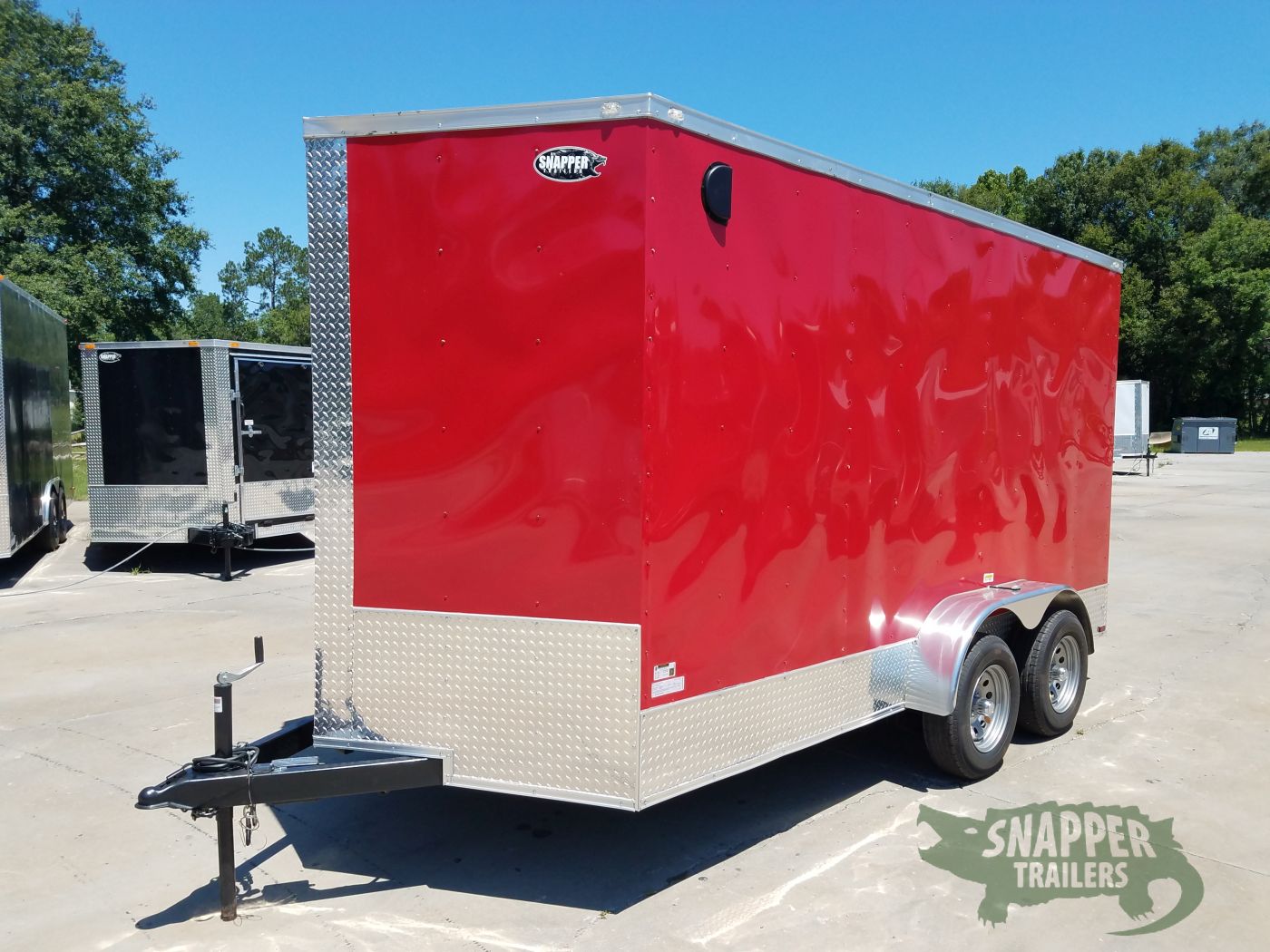 Quality Cargo 7x14 TA Trailer - Red, Ramp, Side Door, Extra Height, Side Vents - Image 2