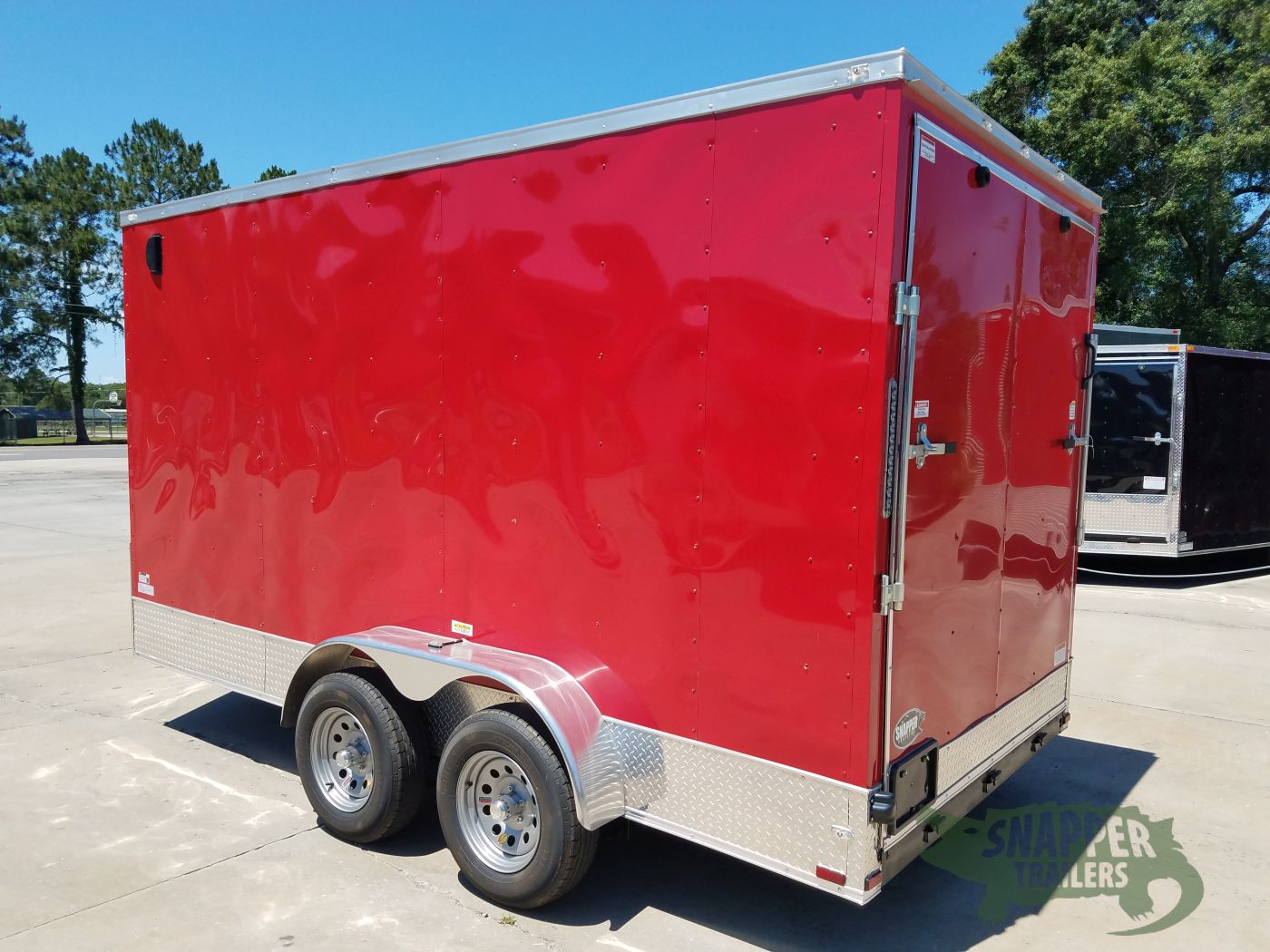 Quality Cargo 7x14 TA Trailer - Red, Ramp, Side Door, Extra Height, Side Vents - Image 4