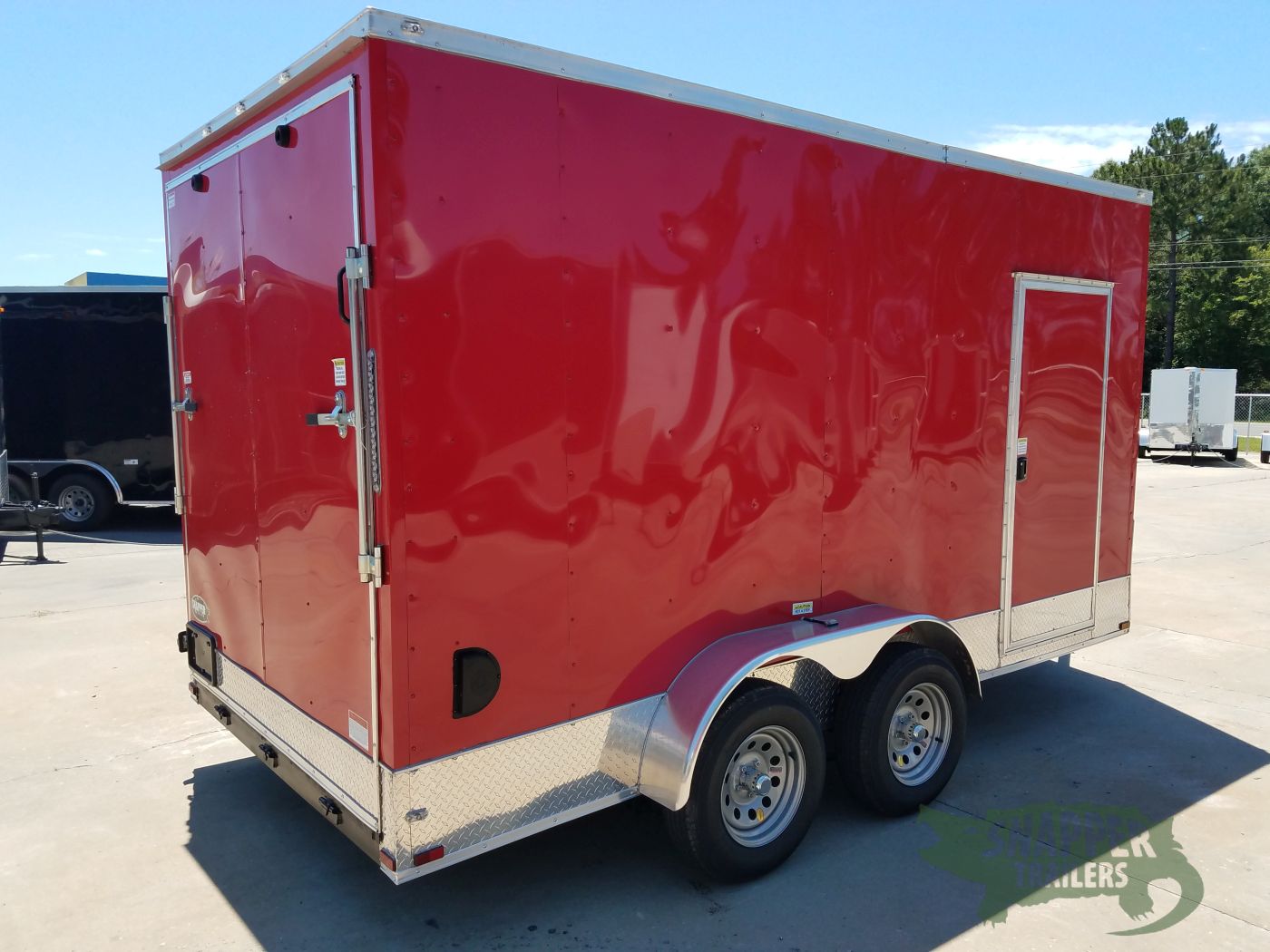 Quality Cargo 7x14 TA Trailer - Red, Ramp, Side Door, Extra Height, Side Vents - Image 7