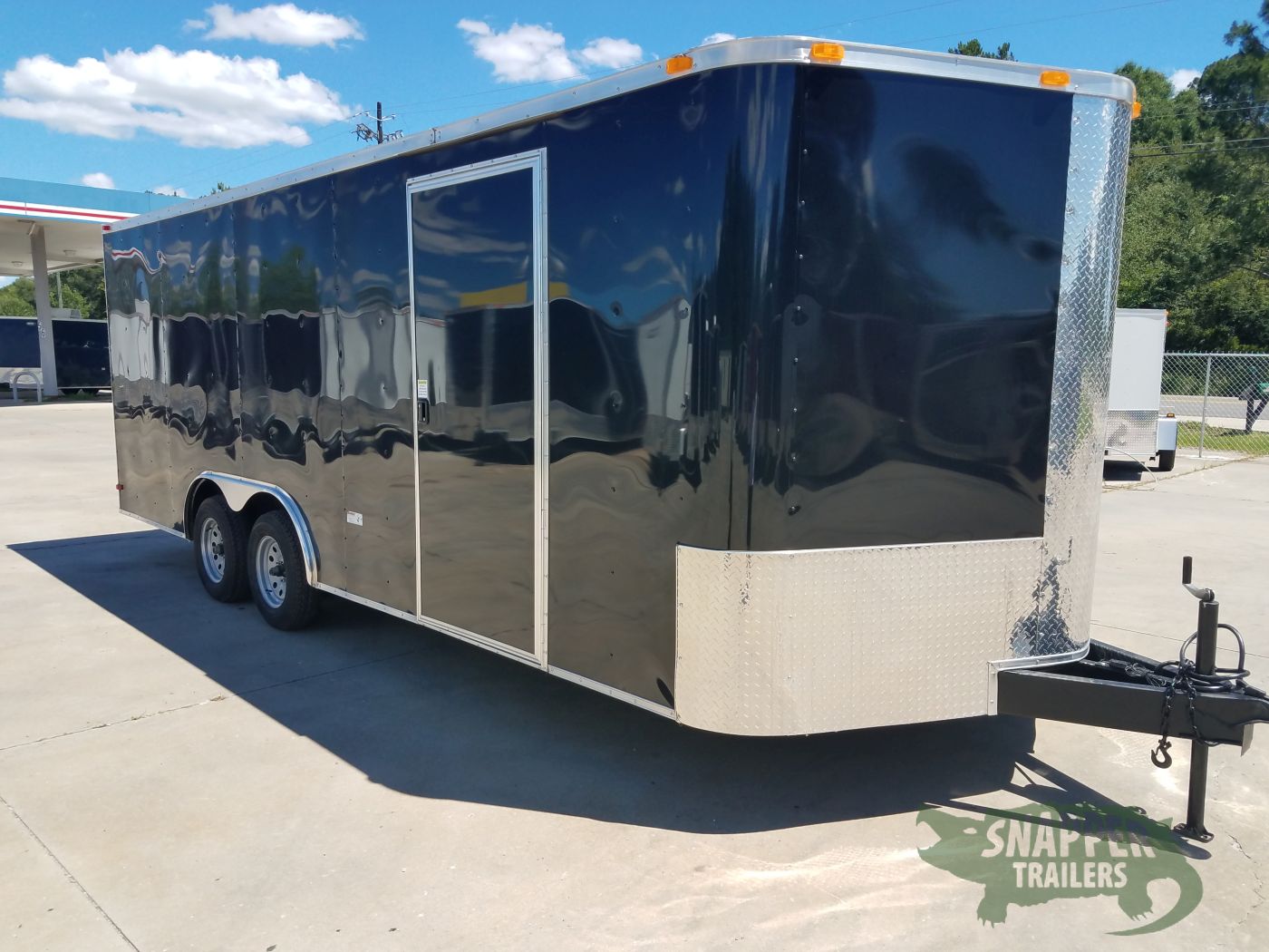 South Georgia Cargo 8.5x20 TA Trailer - Black, Ramp, Rounded V-Nose, Spare Mount with Spare - Image 10