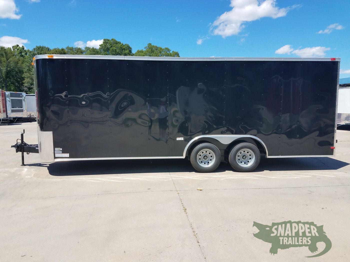 South Georgia Cargo 8.5x20 TA Trailer - Black, Ramp, Rounded V-Nose, Spare Mount with Spare - Image 3