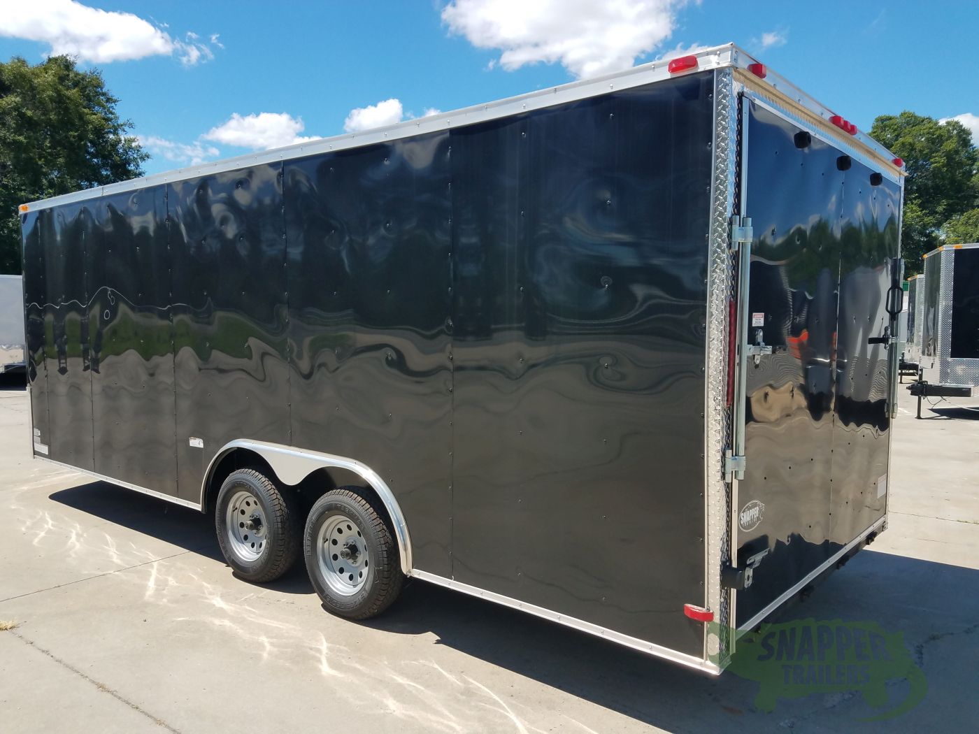 South Georgia Cargo 8.5x20 TA Trailer - Black, Ramp, Rounded V-Nose, Spare Mount with Spare - Image 4
