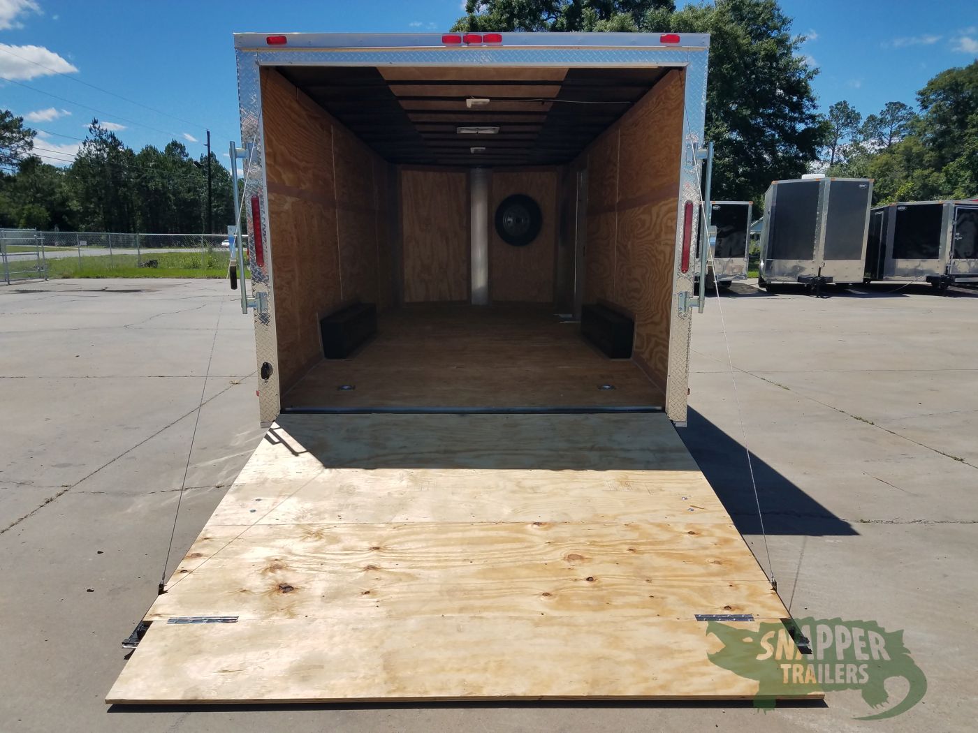 South Georgia Cargo 8.5x20 TA Trailer - Black, Ramp, Rounded V-Nose, Spare Mount with Spare - Image 5