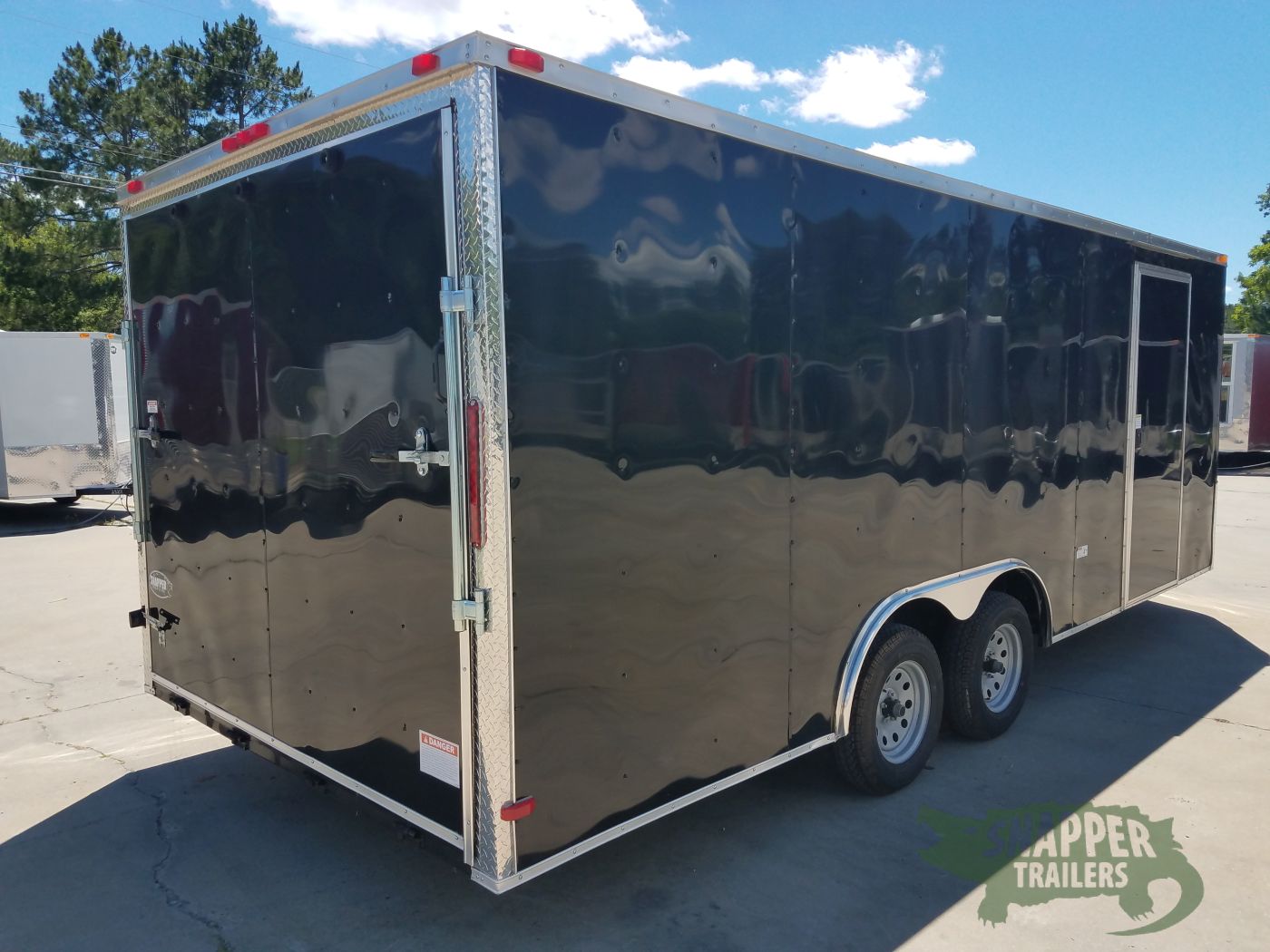South Georgia Cargo 8.5x20 TA Trailer - Black, Ramp, Rounded V-Nose, Spare Mount with Spare - Image 7