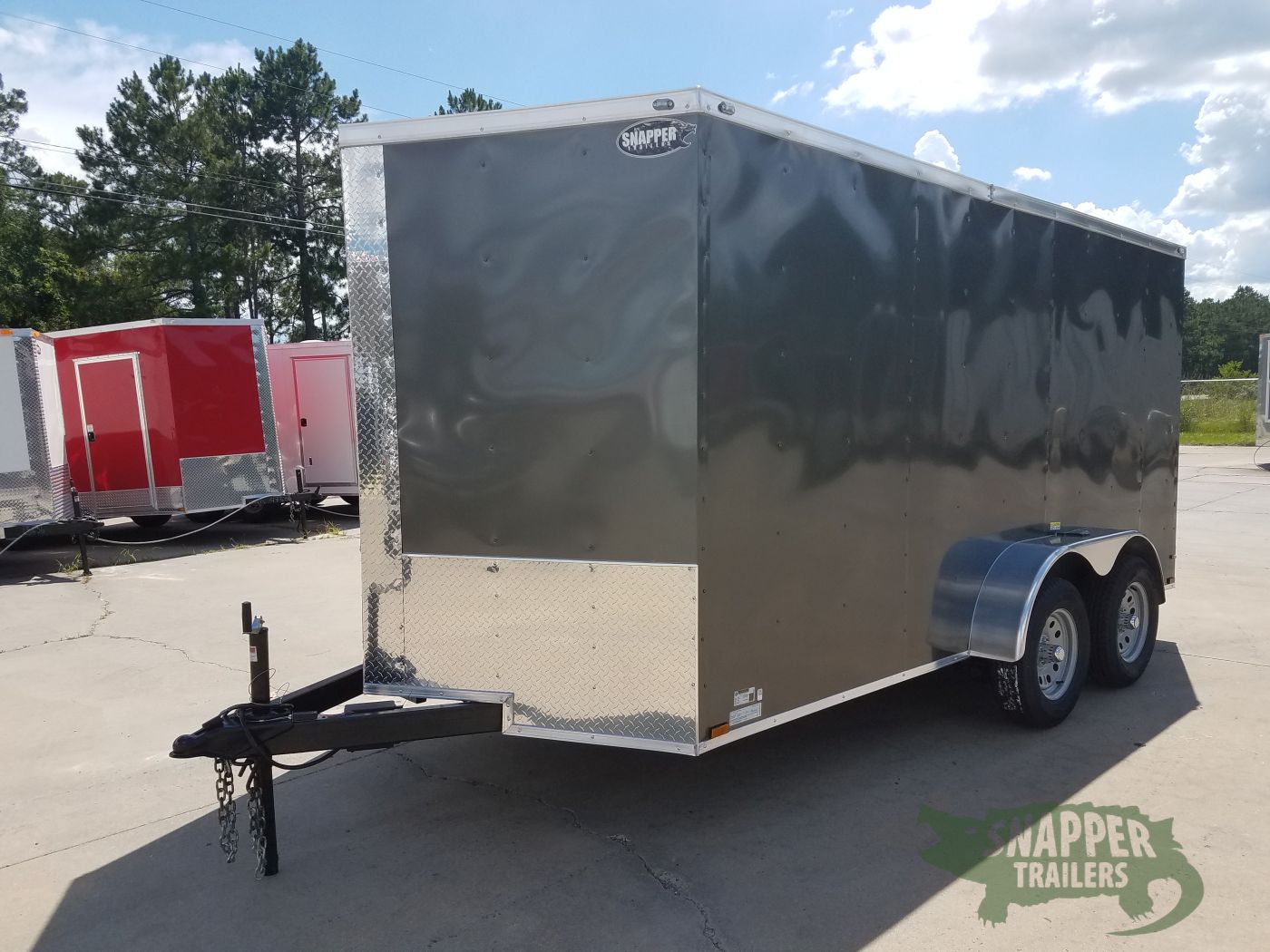 Quality Cargo 7x14 TA Trailer - Charcoal Grey, Ramp, Side Door, Extra Height - Image 2
