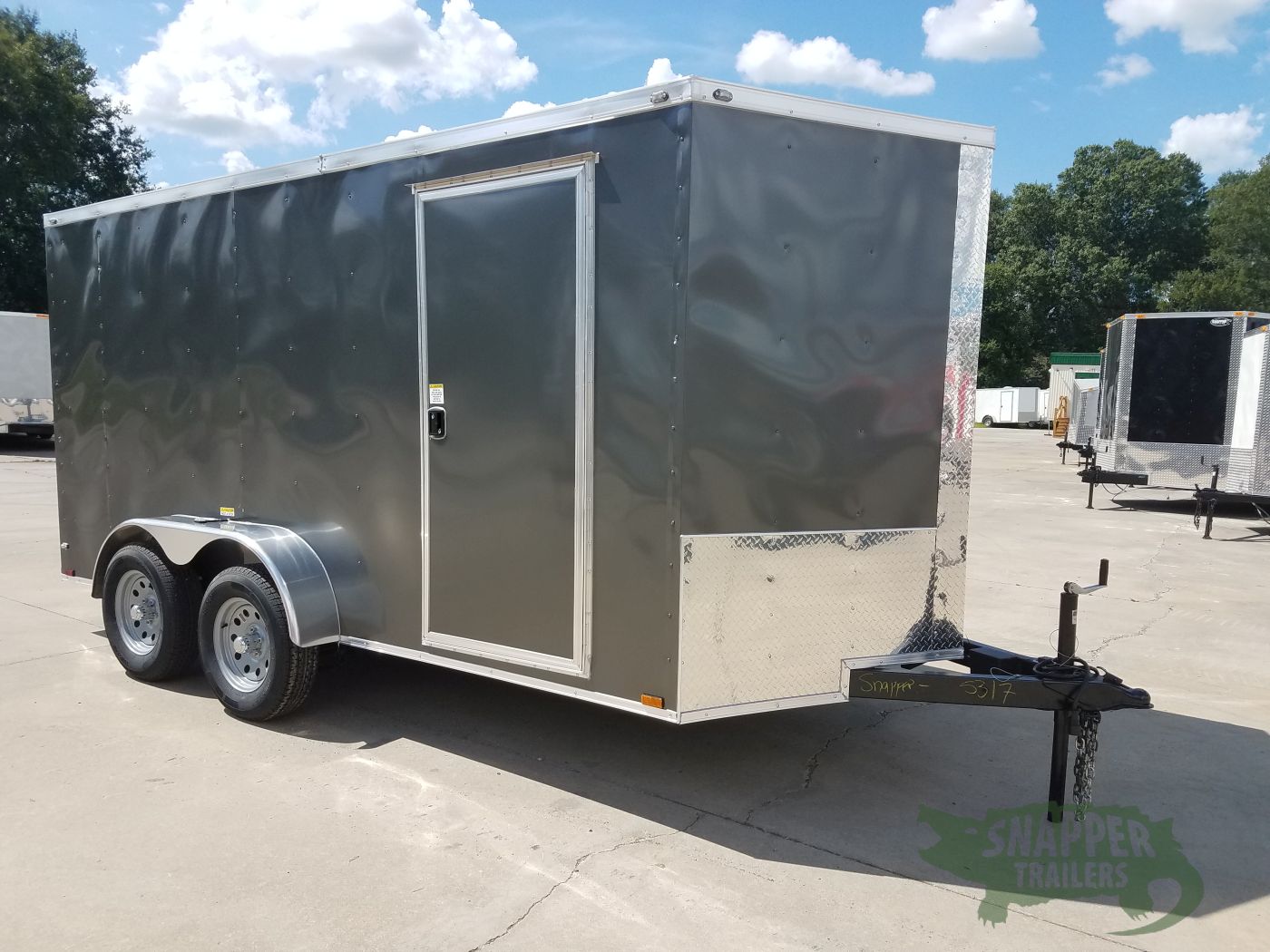 Quality Cargo 7x14 TA Trailer - Charcoal Grey, Ramp, Side Door, Extra Height - Image 10