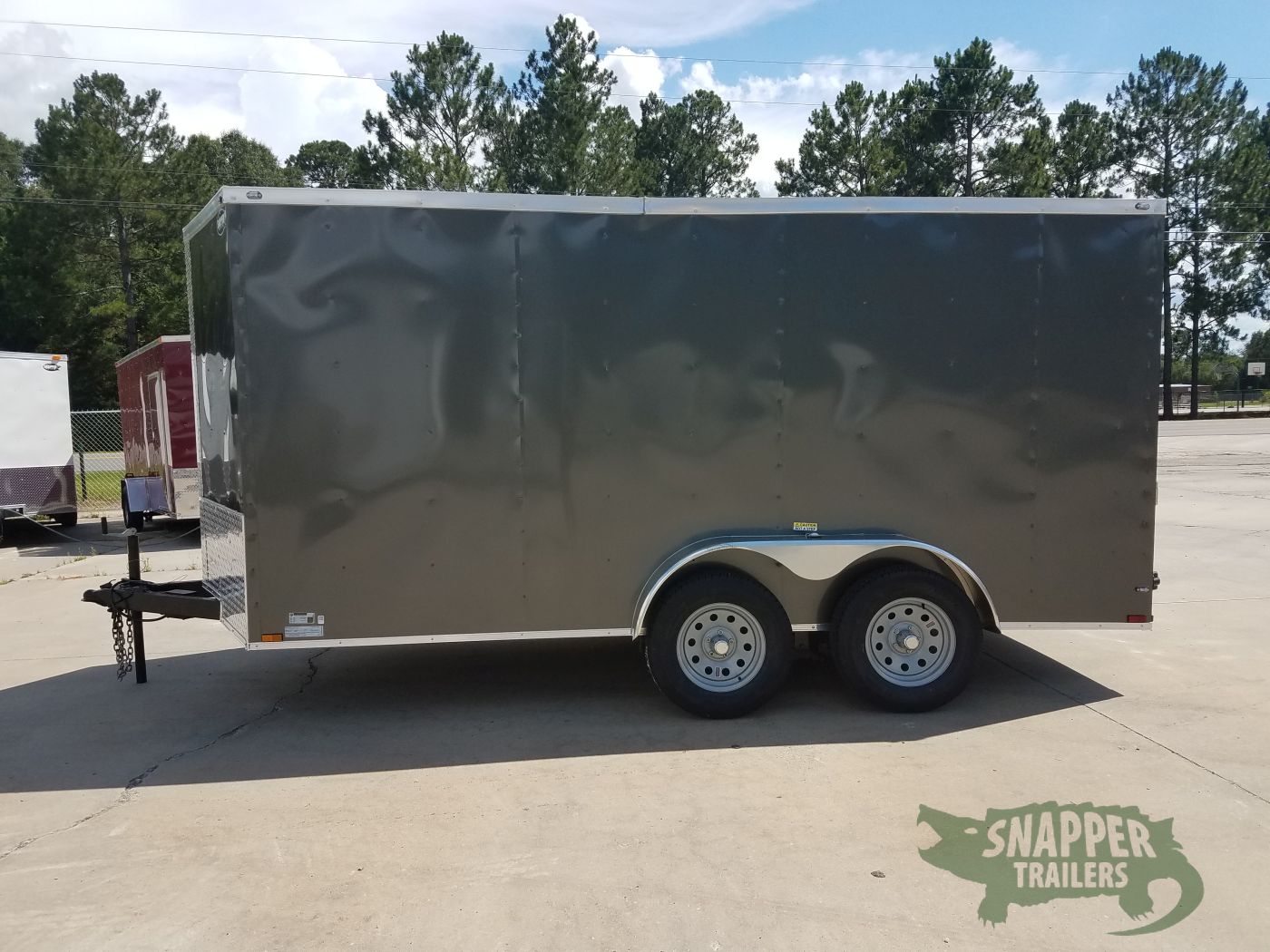 Quality Cargo 7x14 TA Trailer - Charcoal Grey, Ramp, Side Door, Extra Height - Image 3