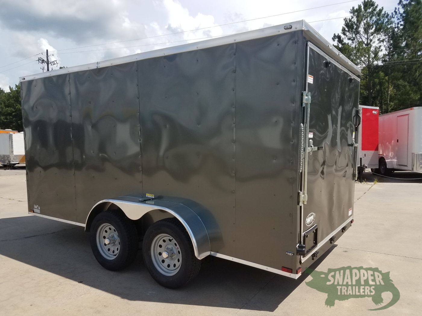 Quality Cargo 7x14 TA Trailer - Charcoal Grey, Ramp, Side Door, Extra Height - Image 4