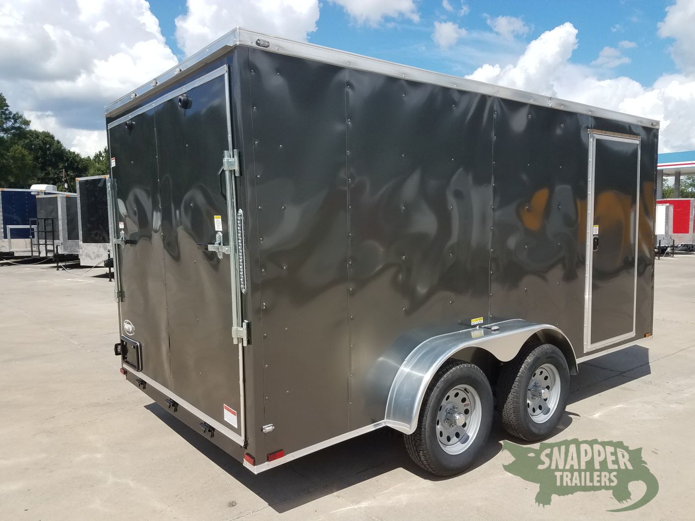 Quality Cargo 7x14 TA Trailer - Charcoal Grey, Ramp, Side Door, Extra Height - Image 7