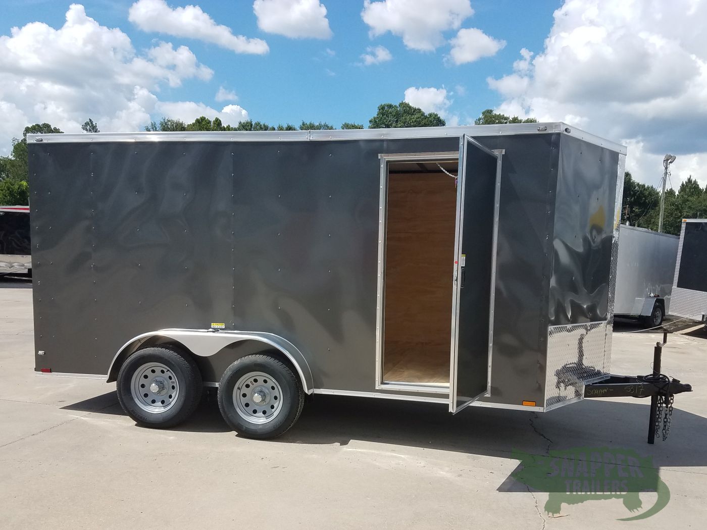 Quality Cargo 7x14 TA Trailer - Charcoal Grey, Ramp, Side Door, Extra Height - Image 8