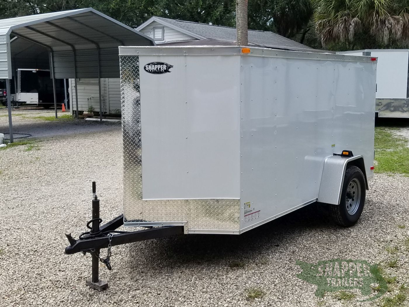 South Georgia Cargo 5x10 SA Trailer - White, Double Doors, No Side Door - Image 3
