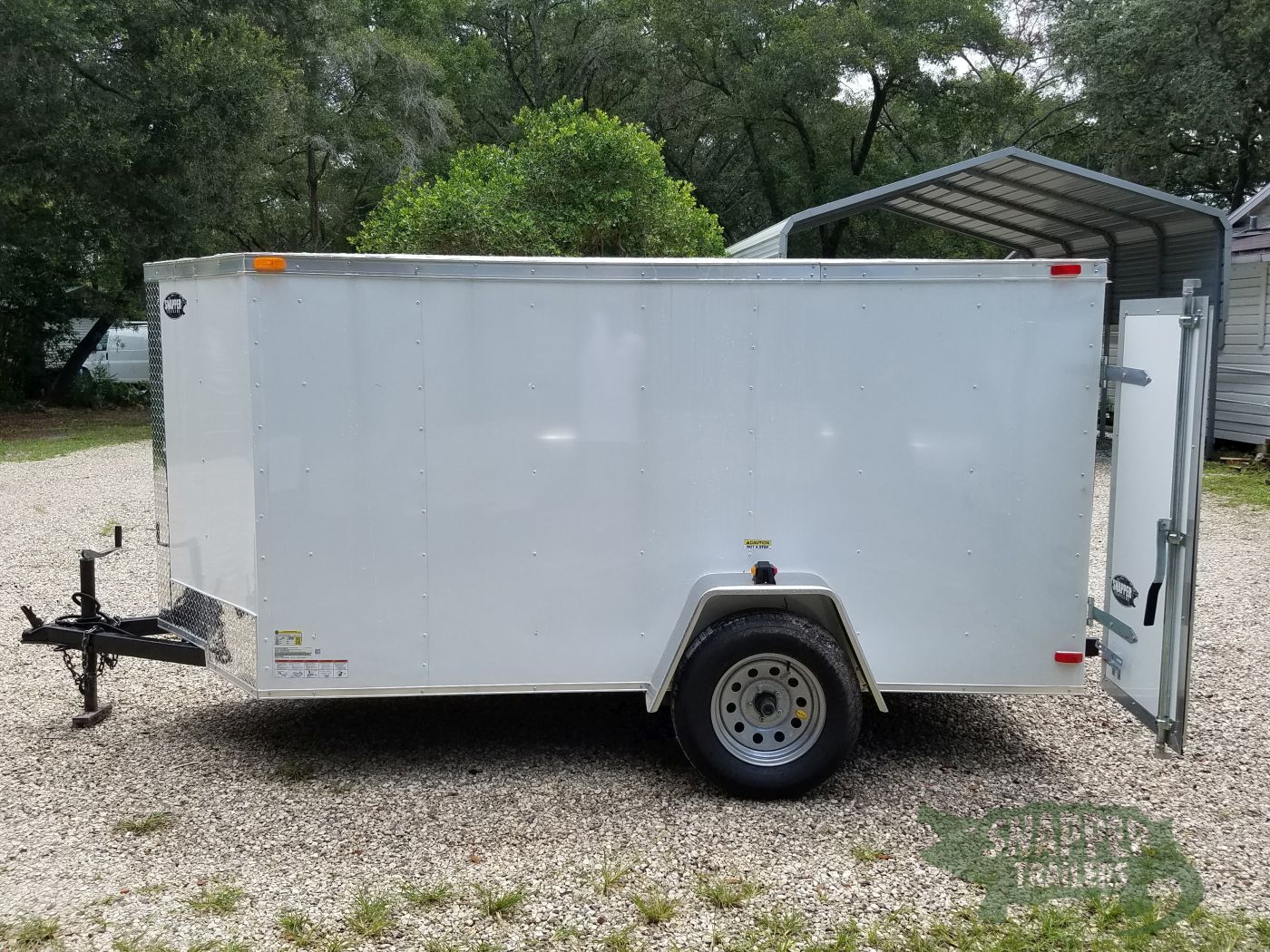 South Georgia Cargo 5x10 SA Trailer - White, Double Doors, No Side Door - Image 4