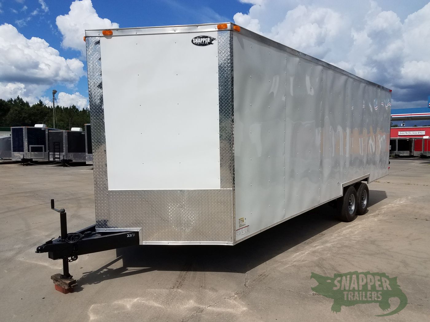 South Georgia Cargo 8.5x24 TA Trailer - White, Ramp, Side Door, 5K Axles, Options - Image 2