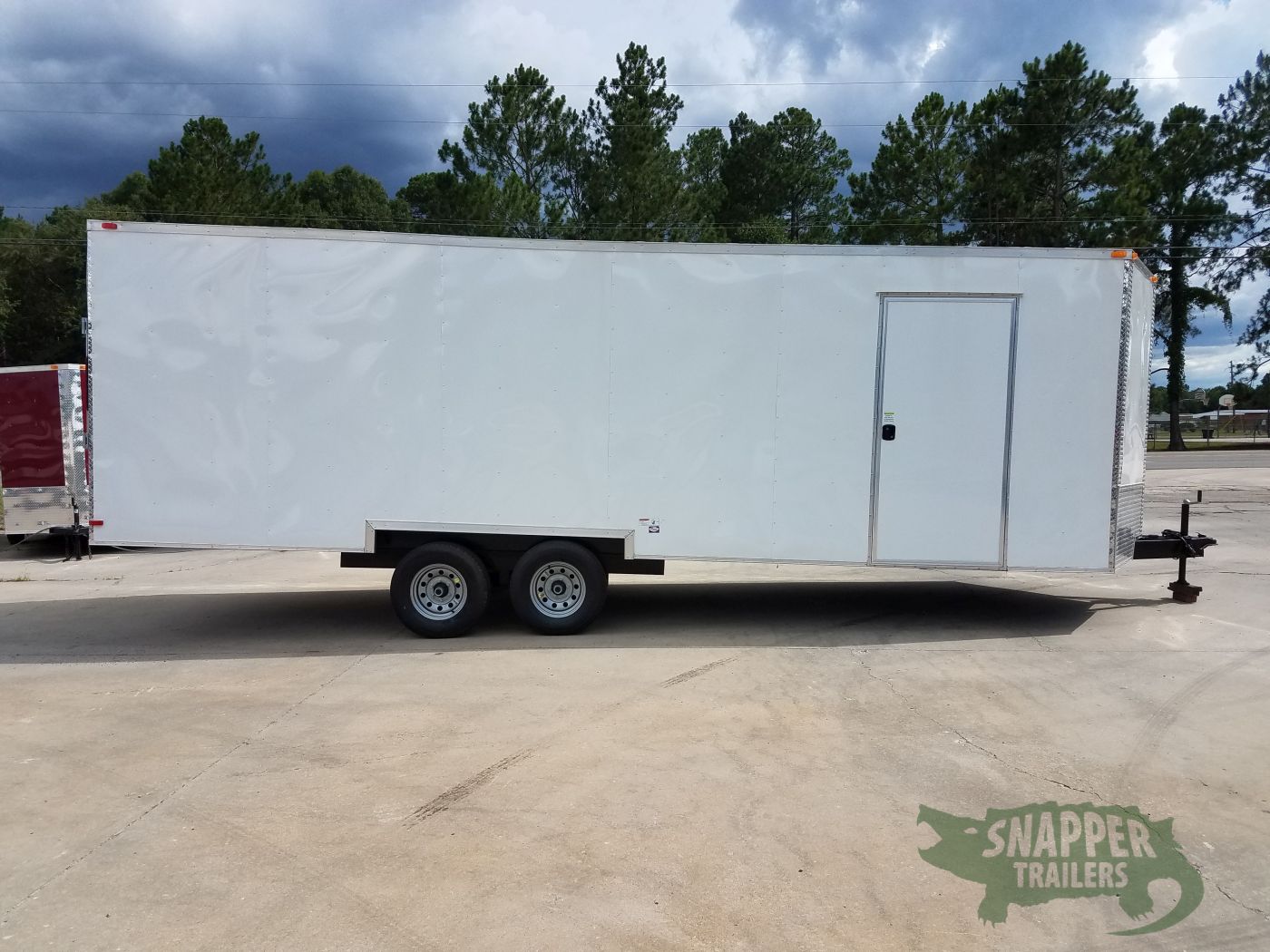 South Georgia Cargo 8.5x24 TA Trailer - White, Ramp, Side Door, 5K Axles, Options
