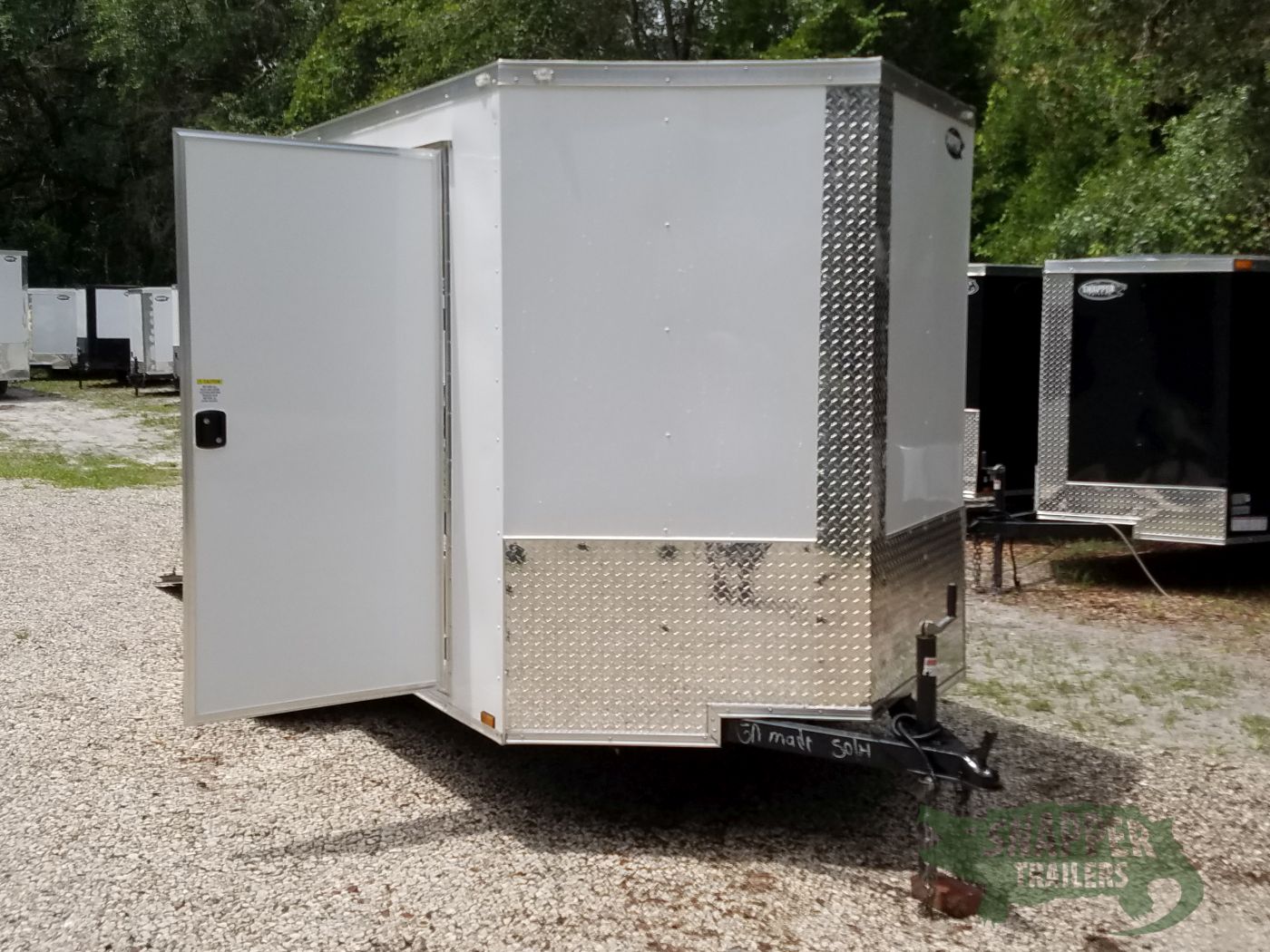 Quality Cargo 6x10 SA Trailer - White, Ramp, Side Door, Extra Height, Window, D-Rings - Image 14