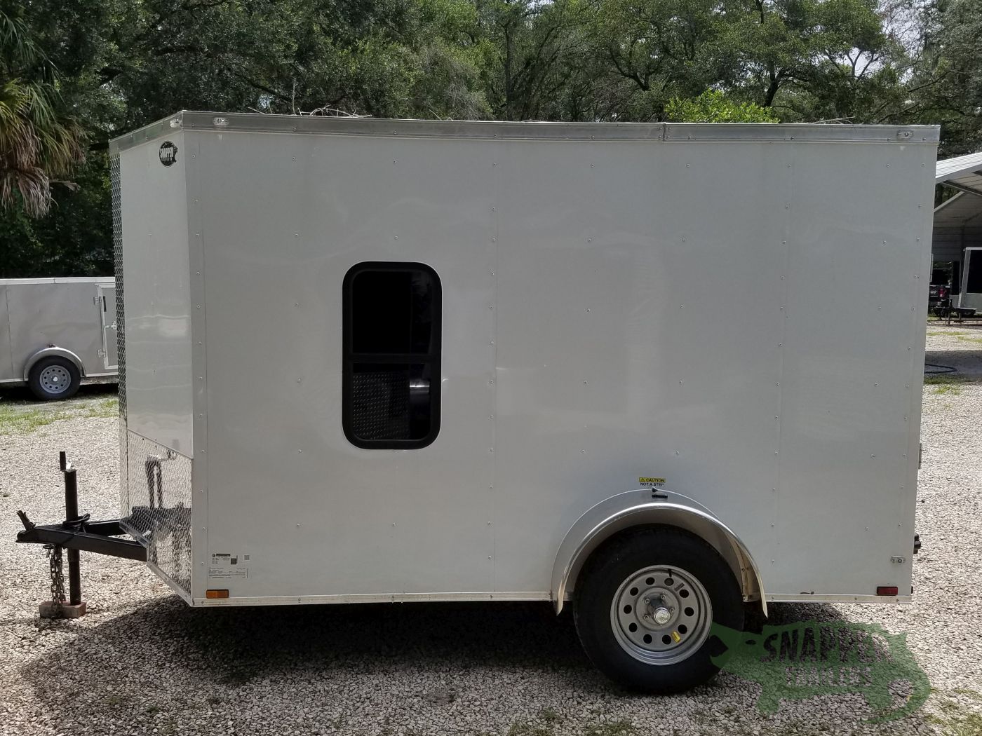 Quality Cargo 6x10 SA Trailer - White, Ramp, Side Door, Extra Height, Window, D-Rings - Image 5