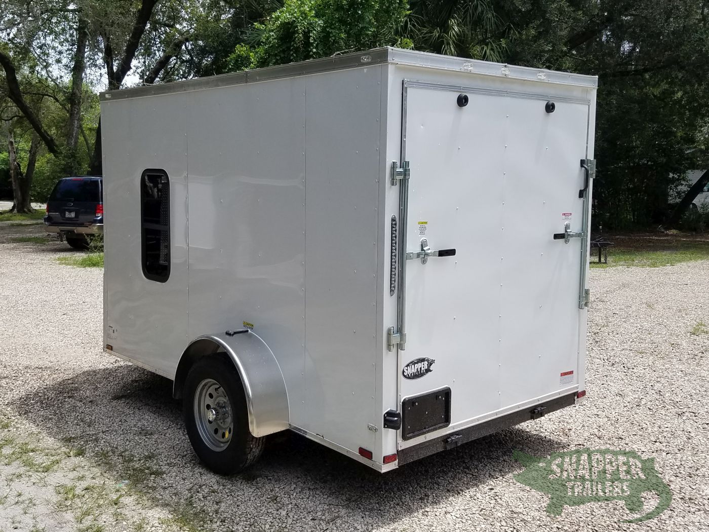 Quality Cargo 6x10 SA Trailer - White, Ramp, Side Door, Extra Height, Window, D-Rings - Image 7