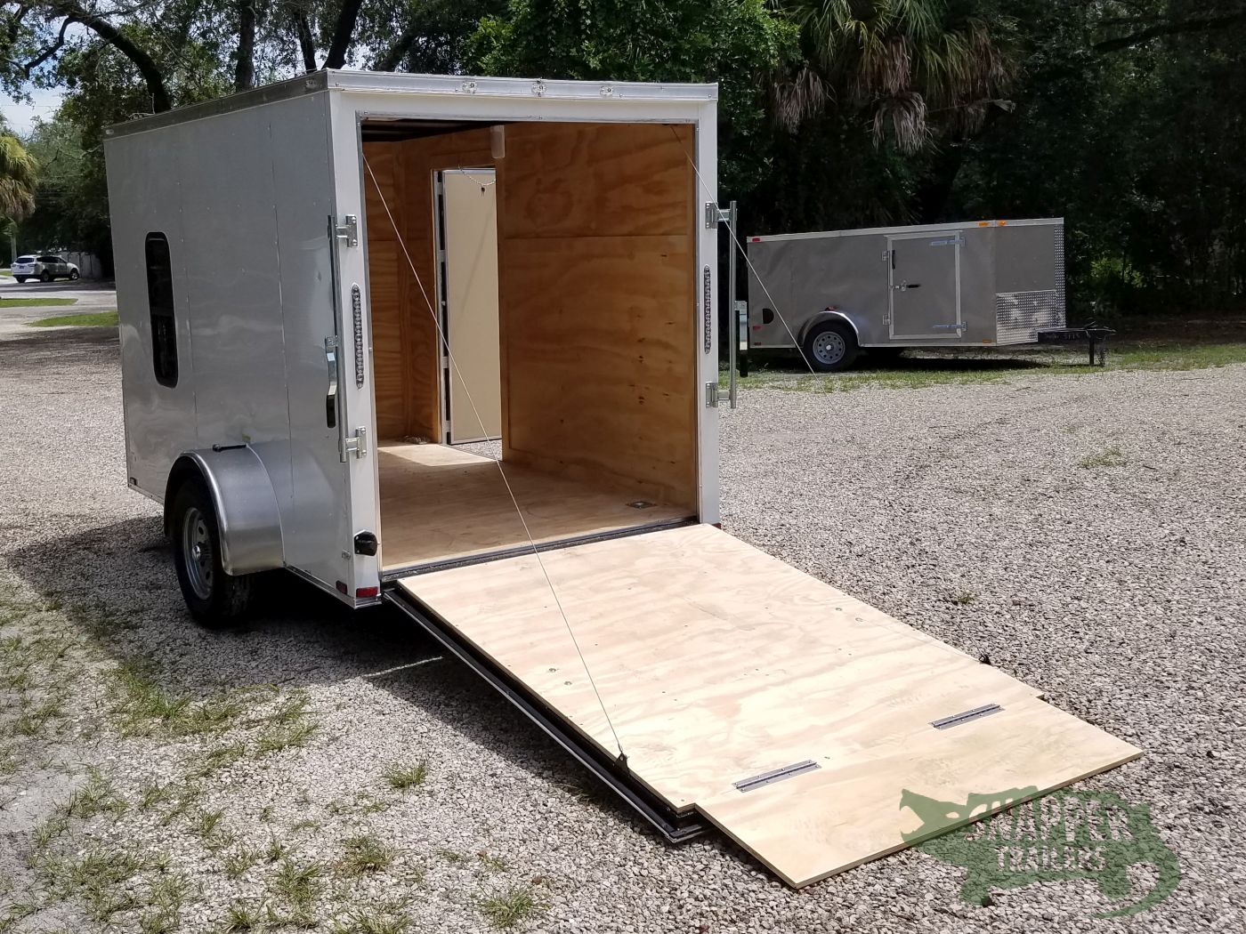 Quality Cargo 6x10 SA Trailer - White, Ramp, Side Door, Extra Height, Window, D-Rings - Image 6