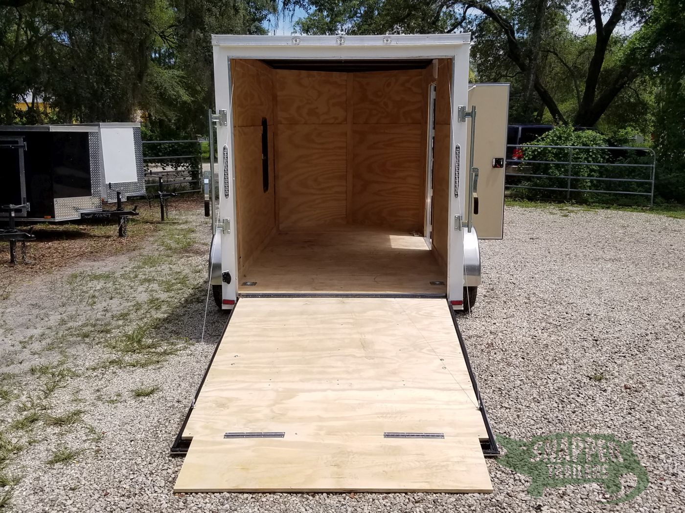 Quality Cargo 6x10 SA Trailer - White, Ramp, Side Door, Extra Height, Window, D-Rings - Image 8