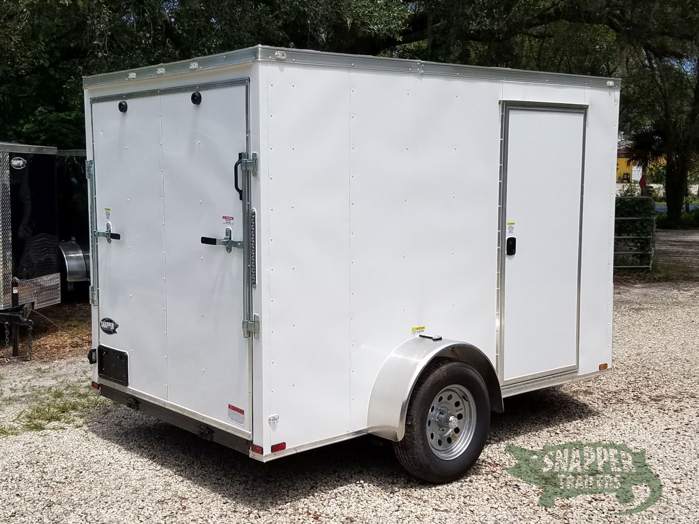 Quality Cargo 6x10 SA Trailer - White, Ramp, Side Door, Extra Height, Window, D-Rings - Image 11